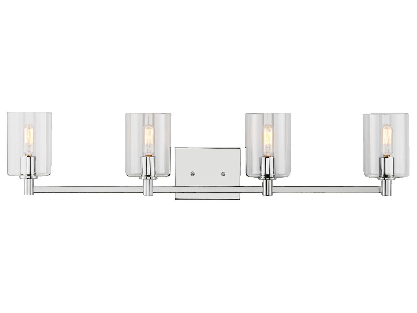 Visual Comfort Studio Fullton 4-Light Chrome Vanity Light
