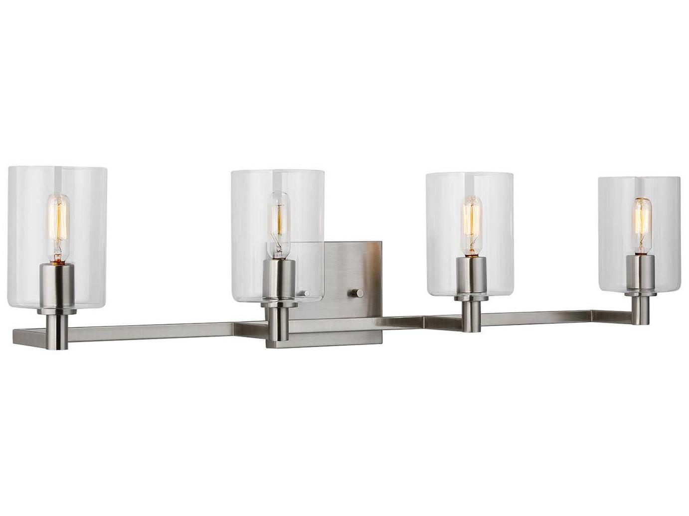 Visual Comfort Studio Fullton 4-Light Brushed Nickel Vanity Light