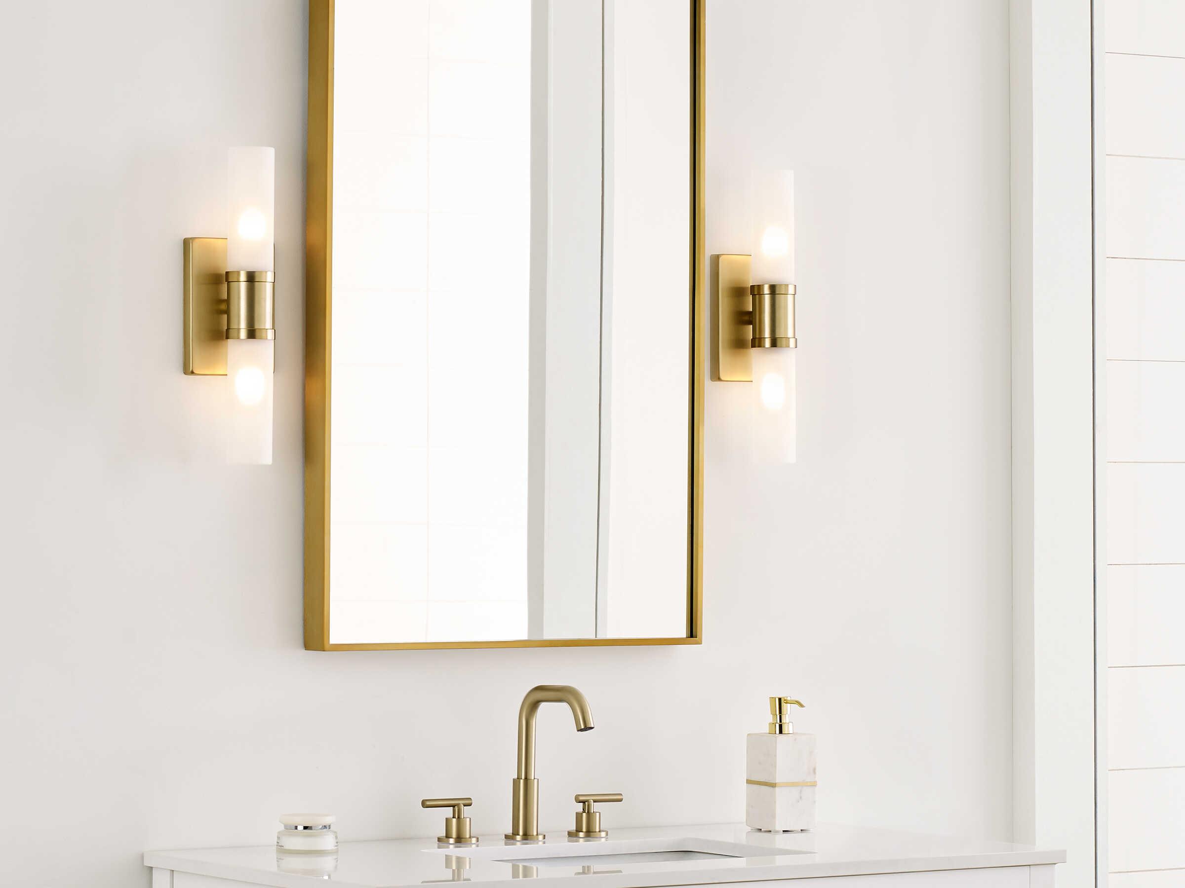 Visual Comfort Studio Keaton 2-Light Satin Brass Vanity Light