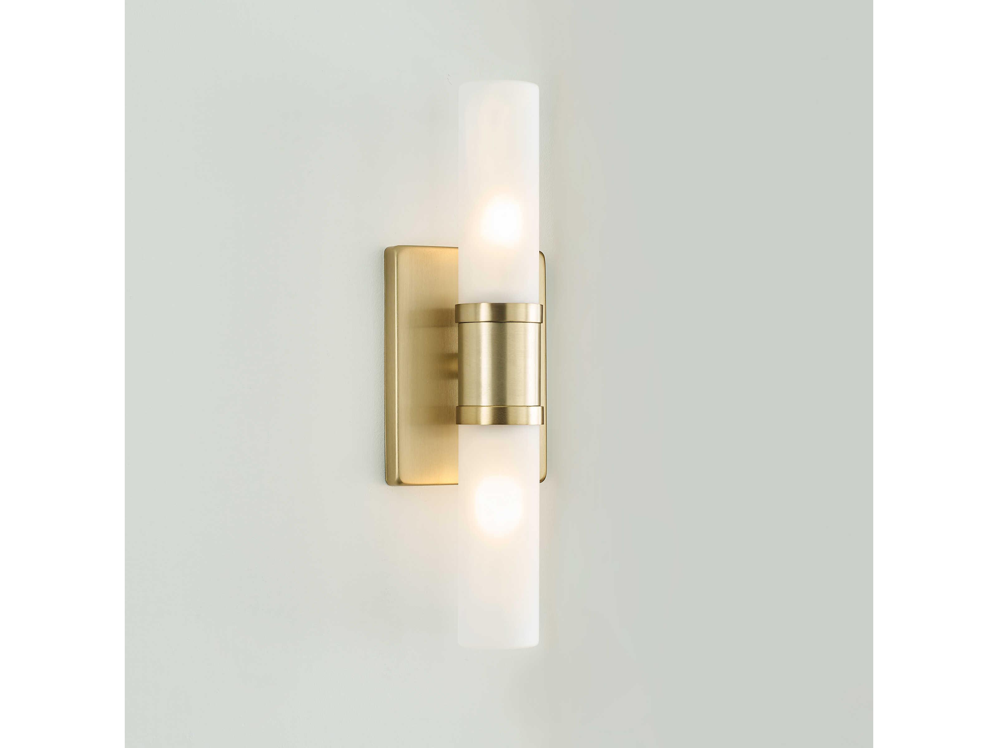 Visual Comfort Studio Keaton 2-Light Satin Brass Vanity Light