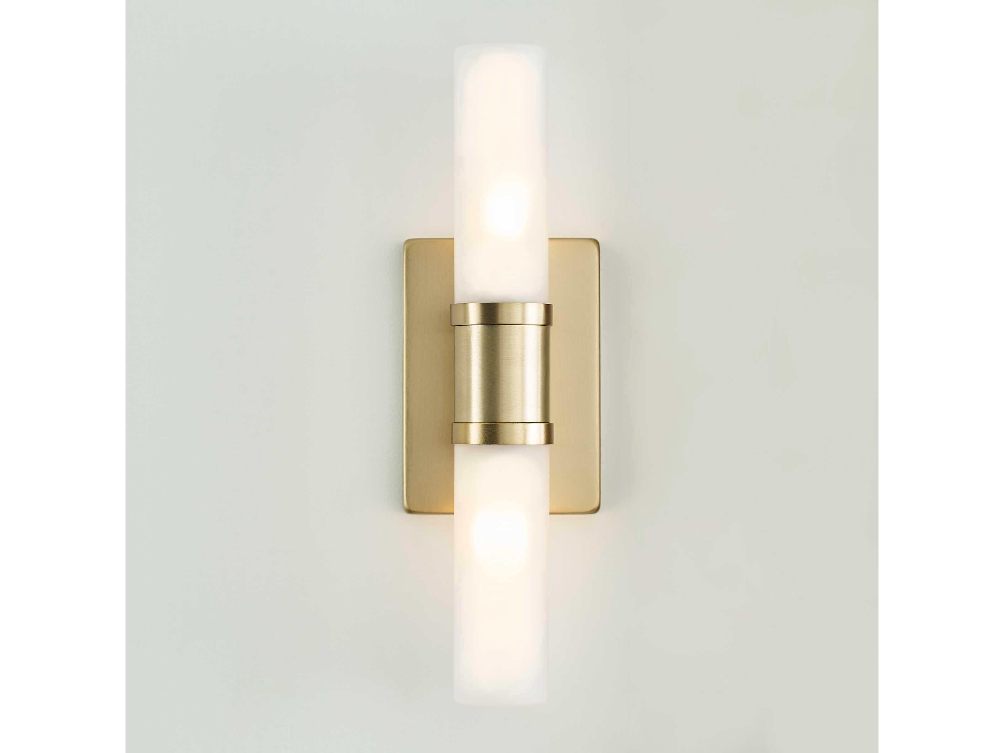 Visual Comfort Studio Keaton 2-Light Satin Brass Vanity Light