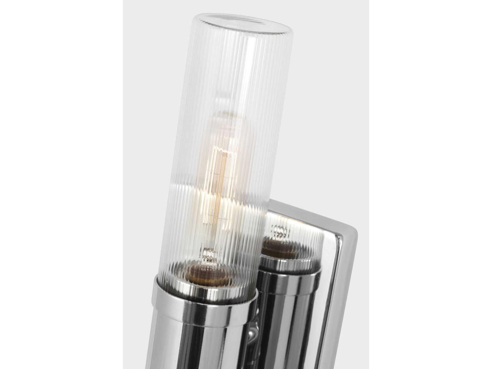 Visual Comfort Studio Keaton 2-Light Chrome Vanity Light