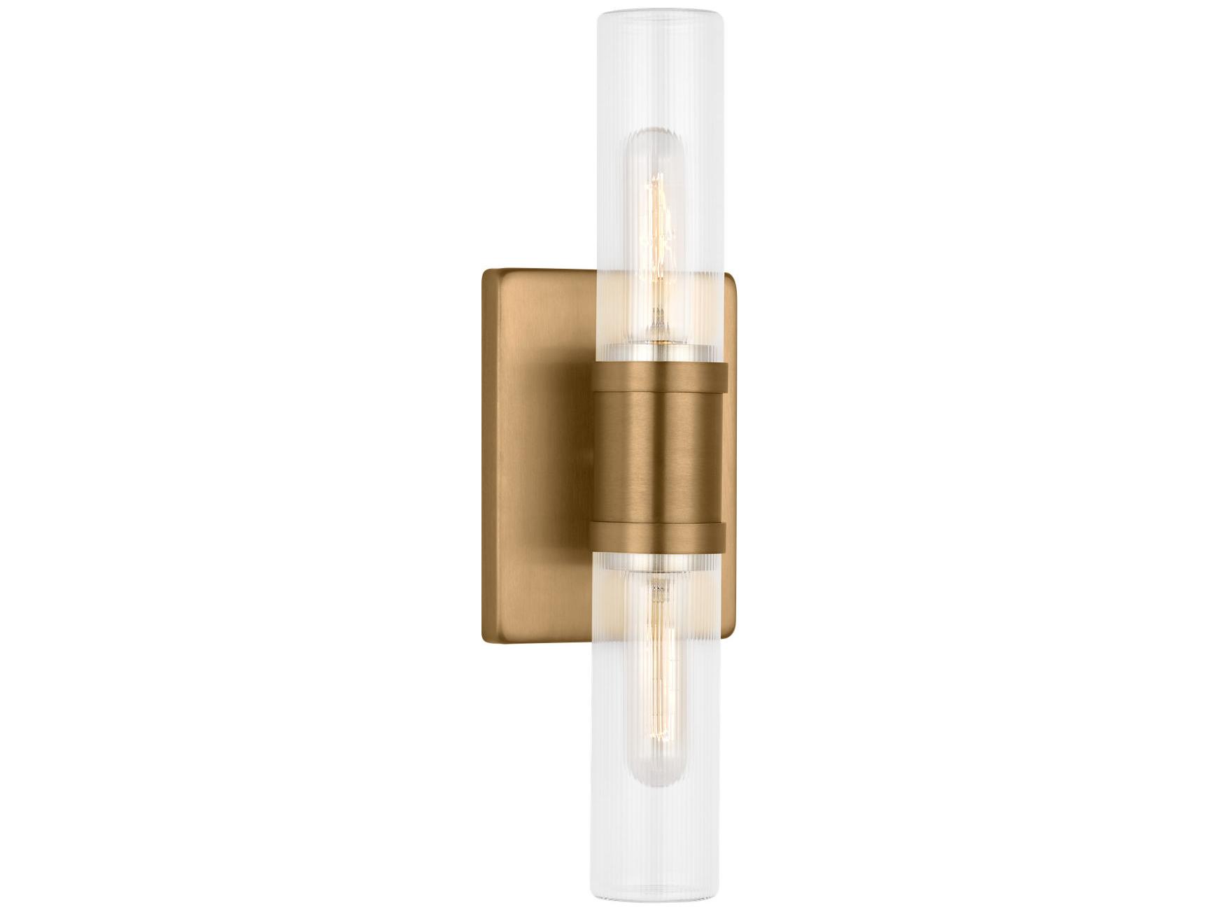 Visual Comfort Studio Keaton 2-Light Satin Brass Vanity Light