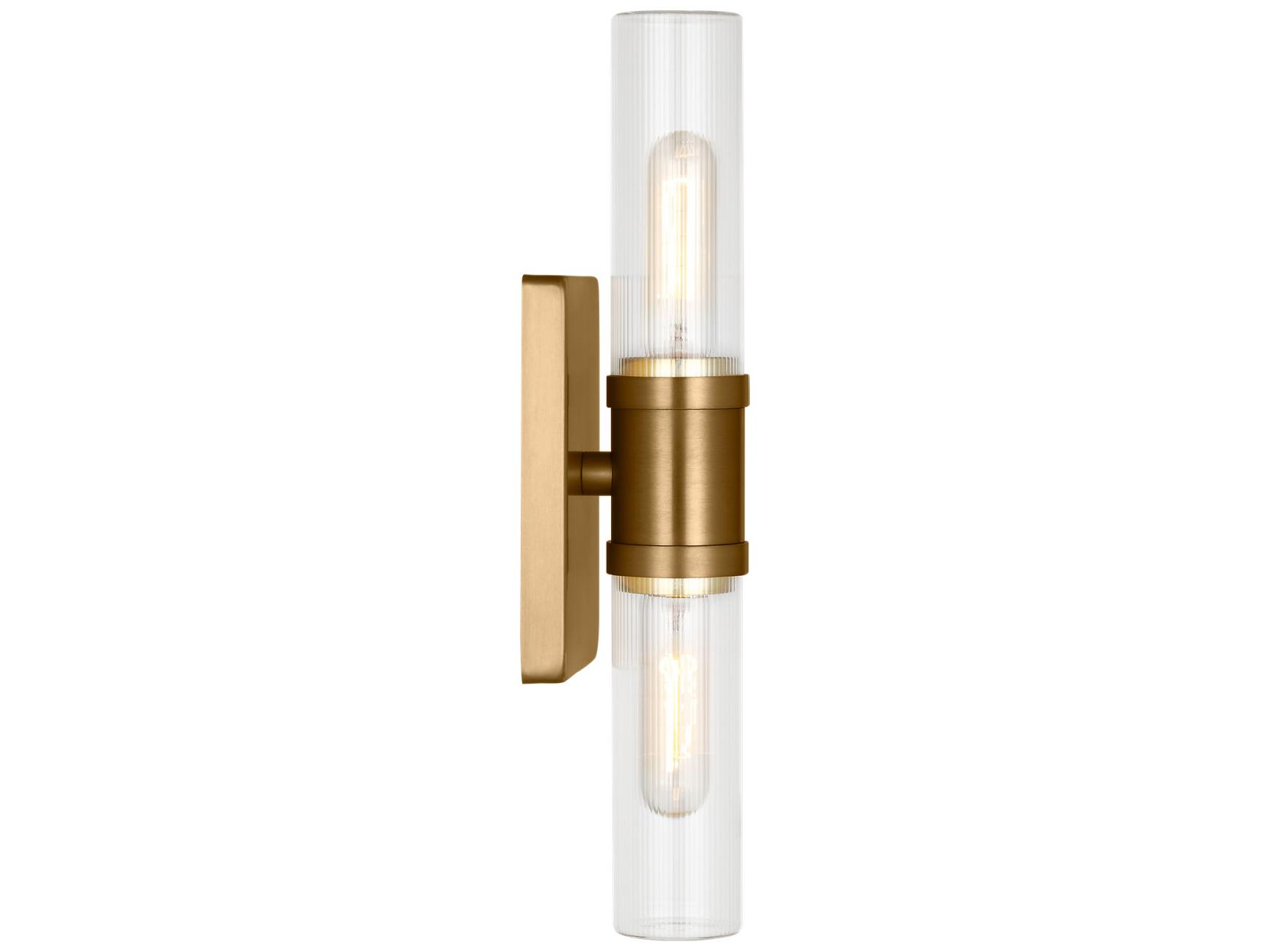 Visual Comfort Studio Keaton 2-Light Satin Brass Vanity Light