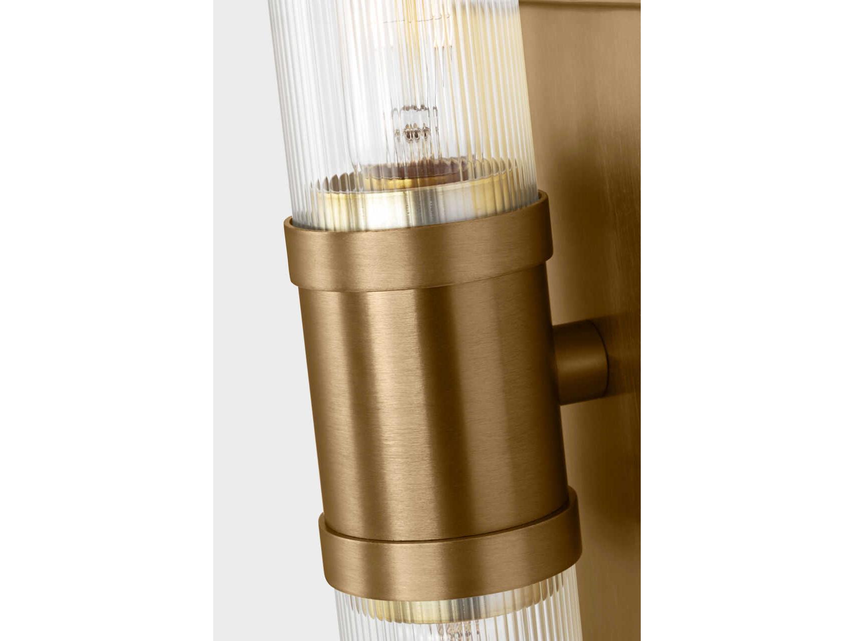 Visual Comfort Studio Keaton 2-Light Satin Brass Vanity Light