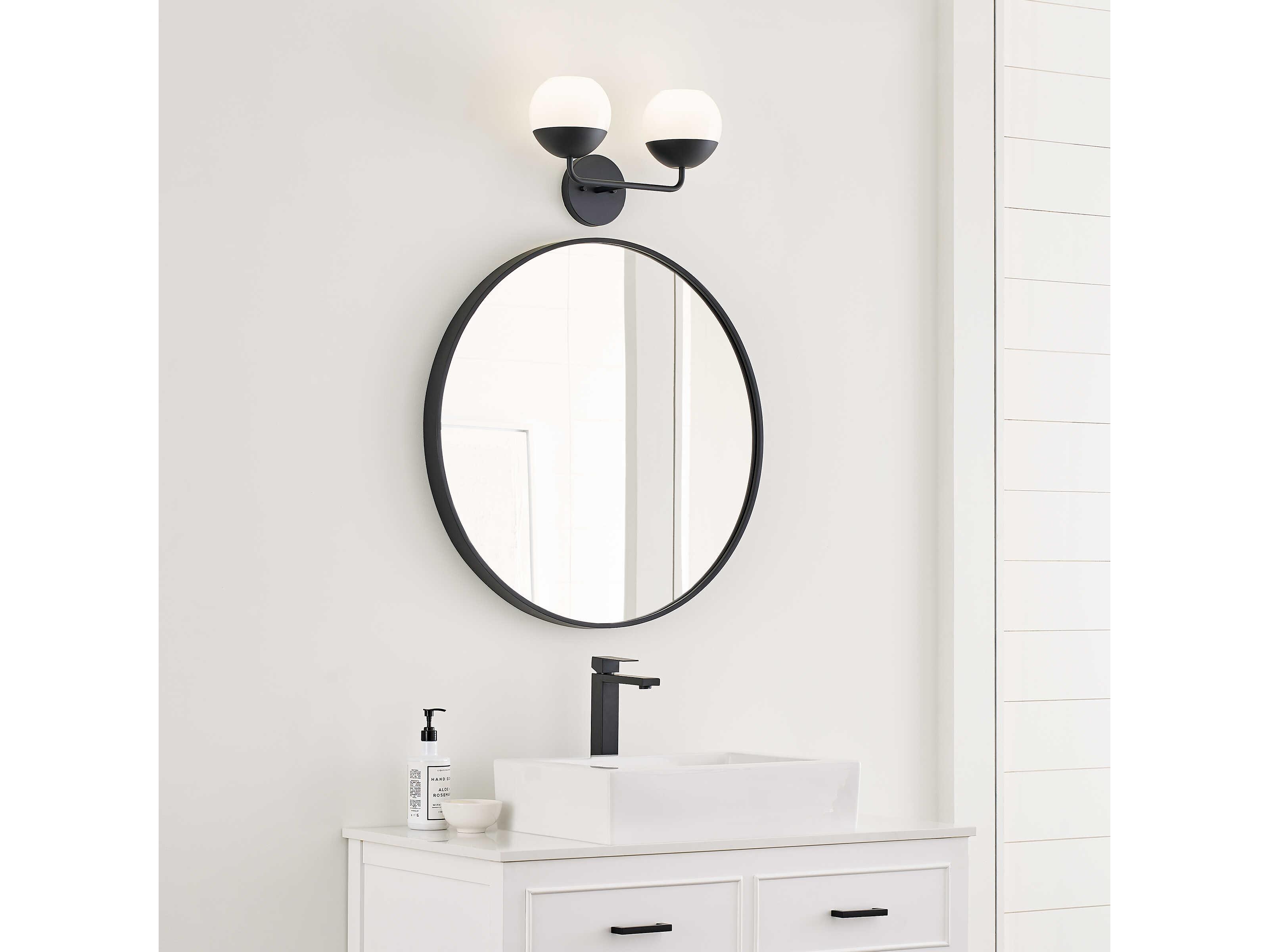 Visual Comfort Studio Alvin 2-Light Midnight Black Vanity Light