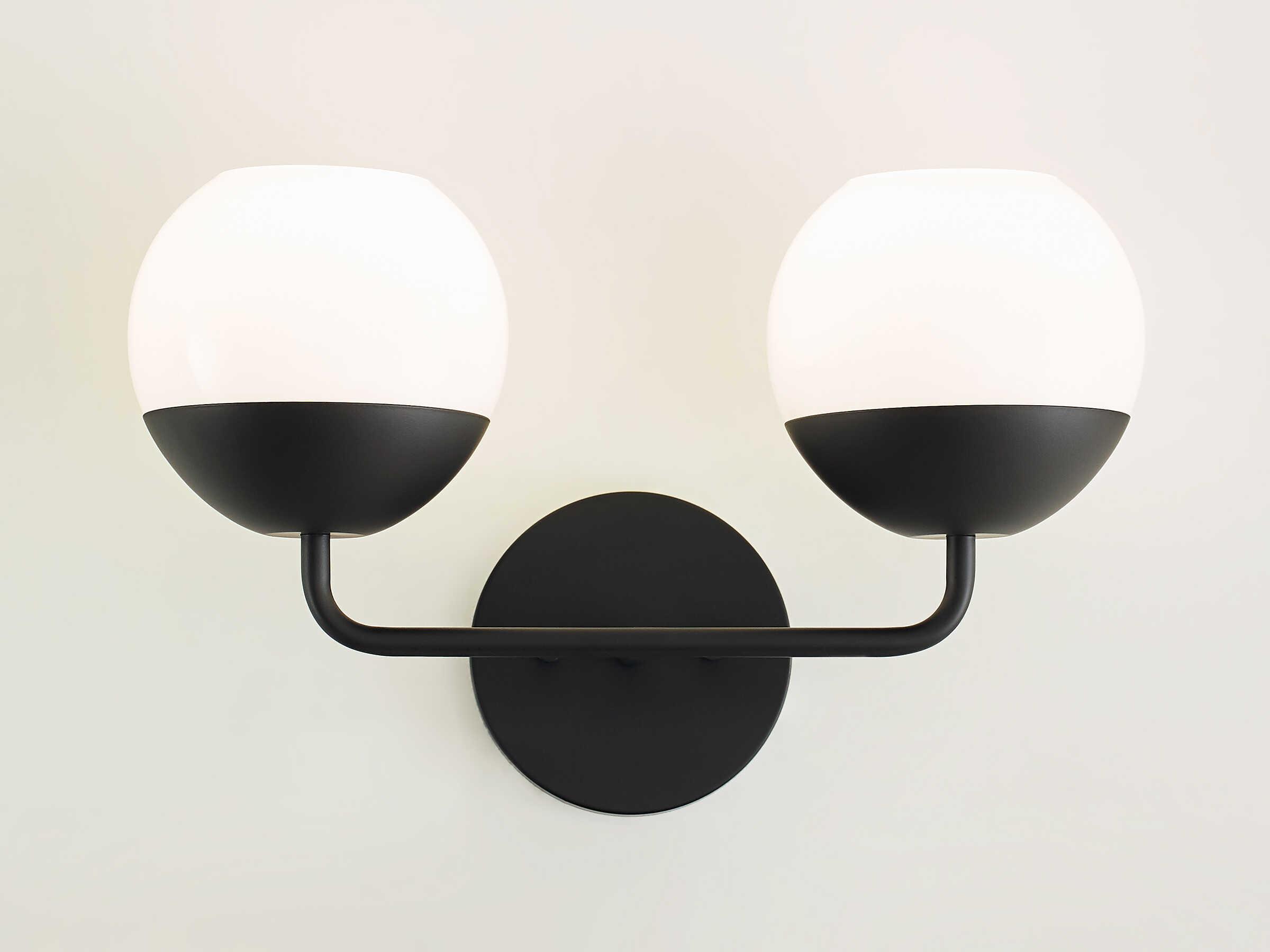 Visual Comfort Studio Alvin 2-Light Midnight Black Vanity Light