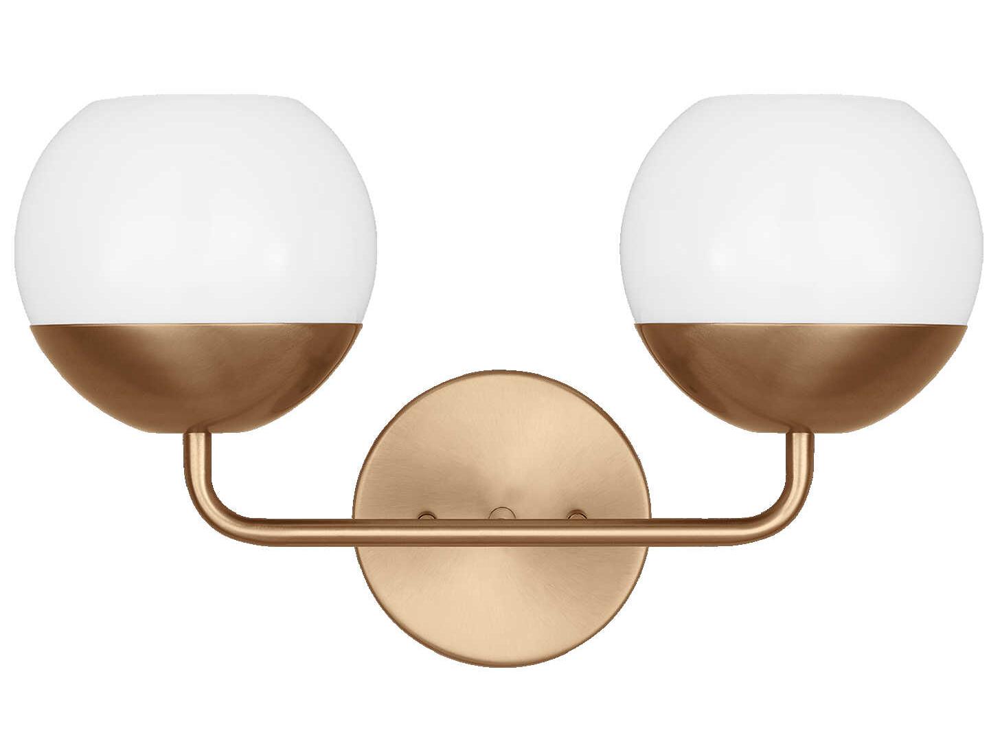 Visual Comfort Studio Alvin 2-Light Satin Brass Vanity Light