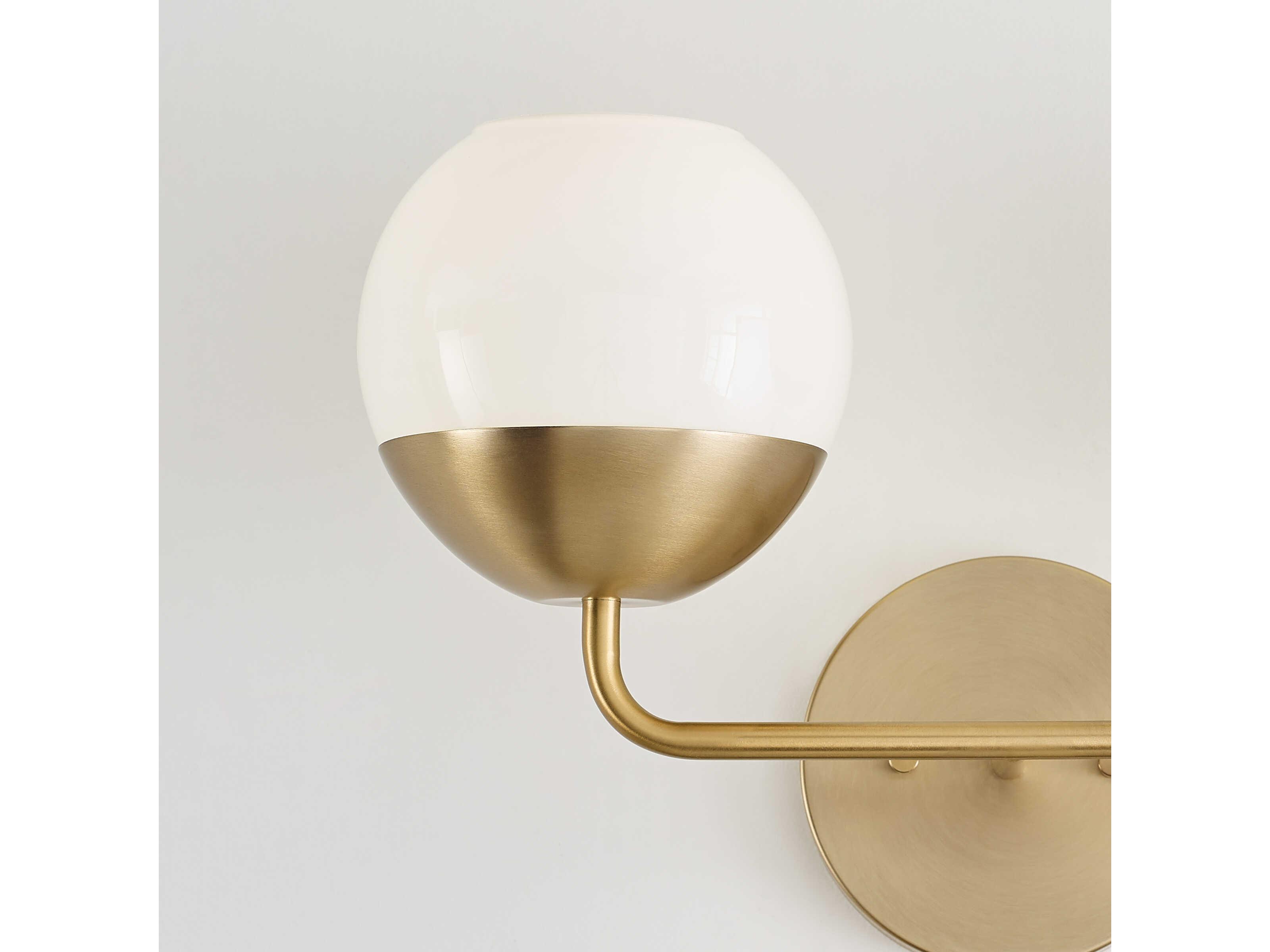 Visual Comfort Studio Alvin 2-Light Satin Brass Vanity Light