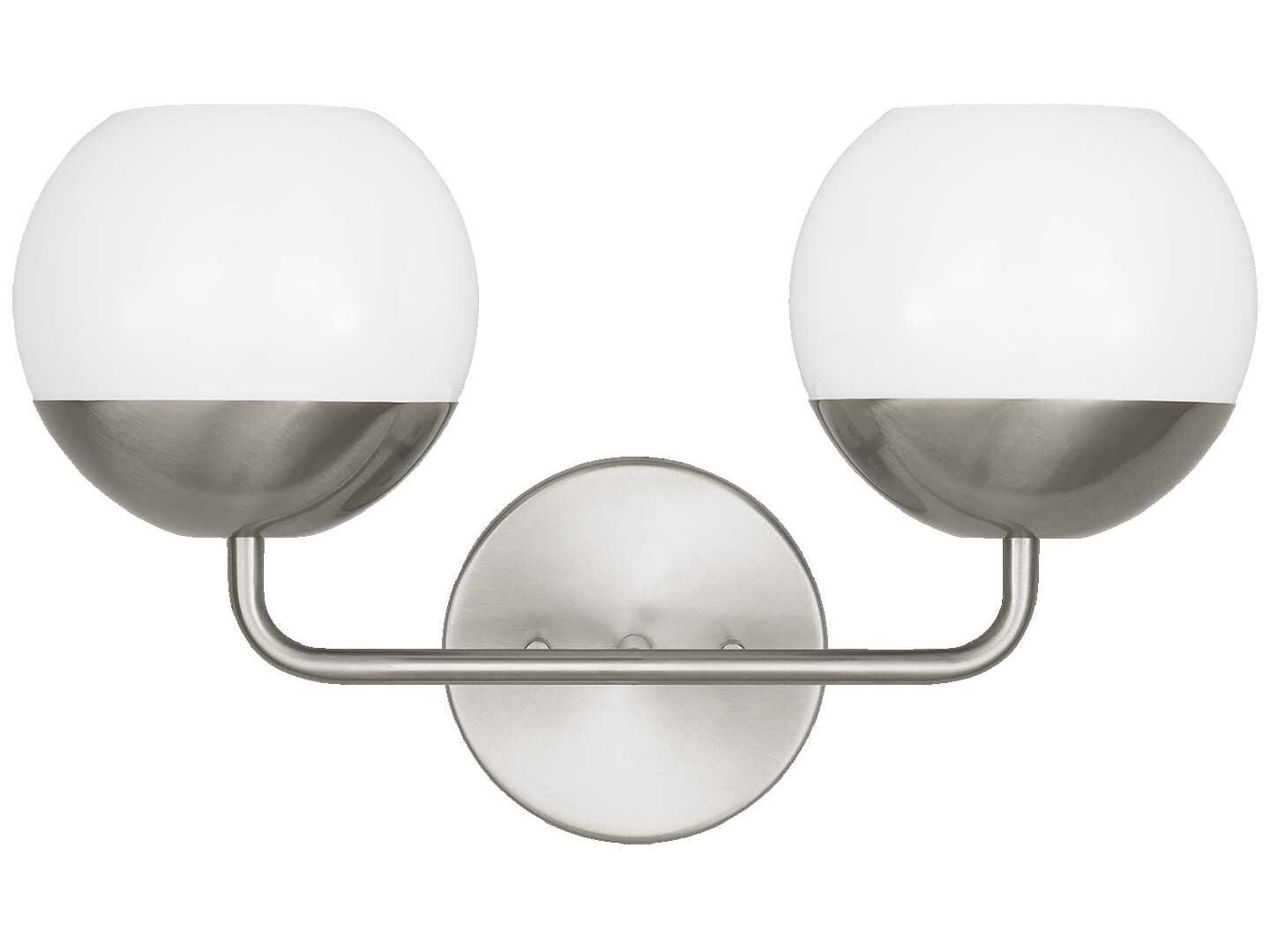 Visual Comfort Studio Alvin 2-Light Brushed Nickel Vanity Light