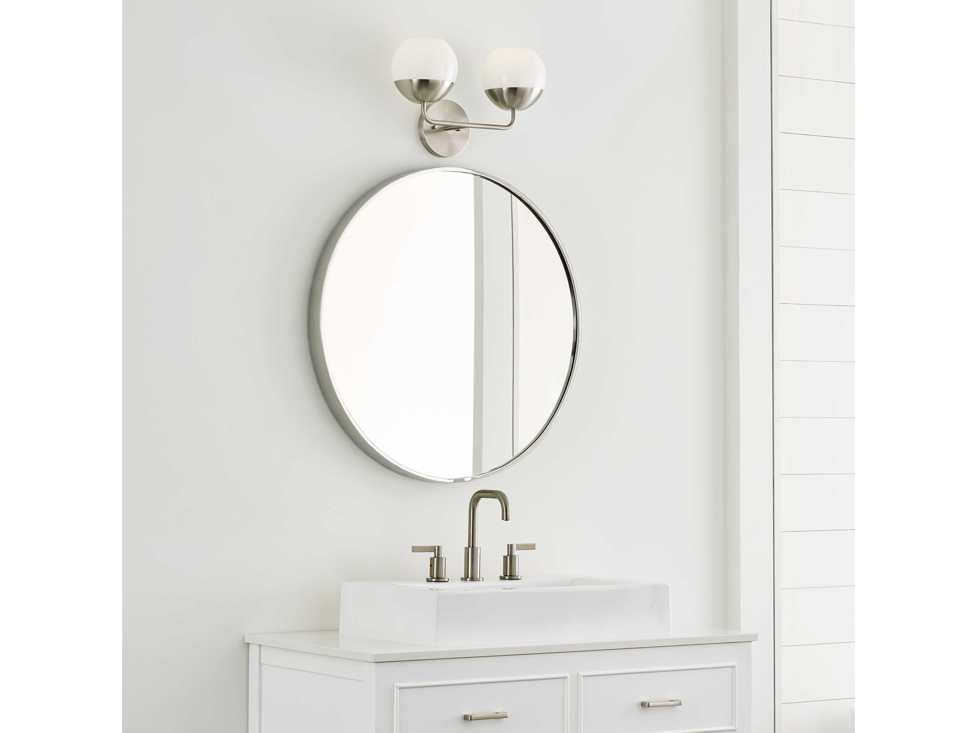 Visual Comfort Studio Alvin 2-Light Brushed Nickel Vanity Light