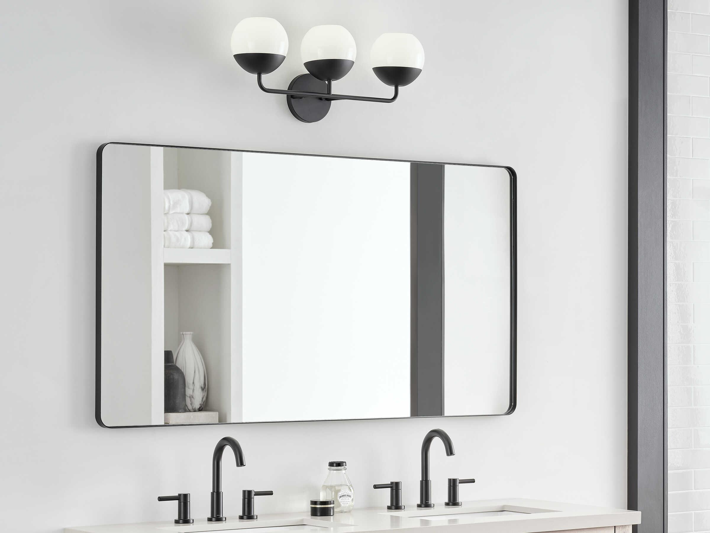 Visual Comfort Studio Alvin 3-Light Midnight Black Vanity Light