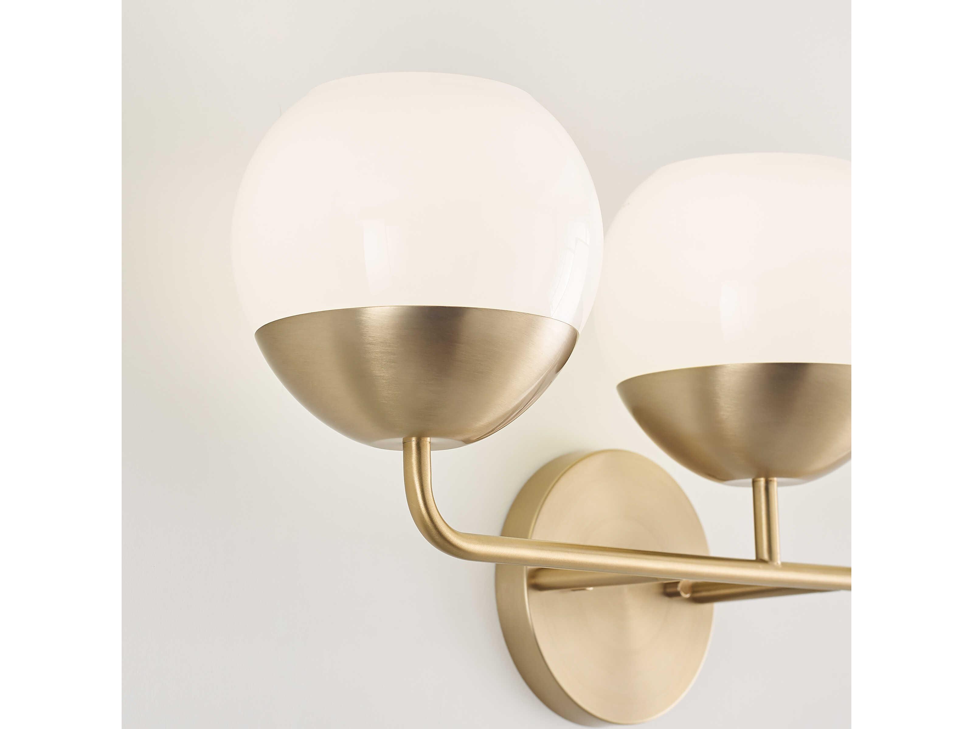 Visual Comfort Studio Alvin 3-Light Satin Brass Vanity Light