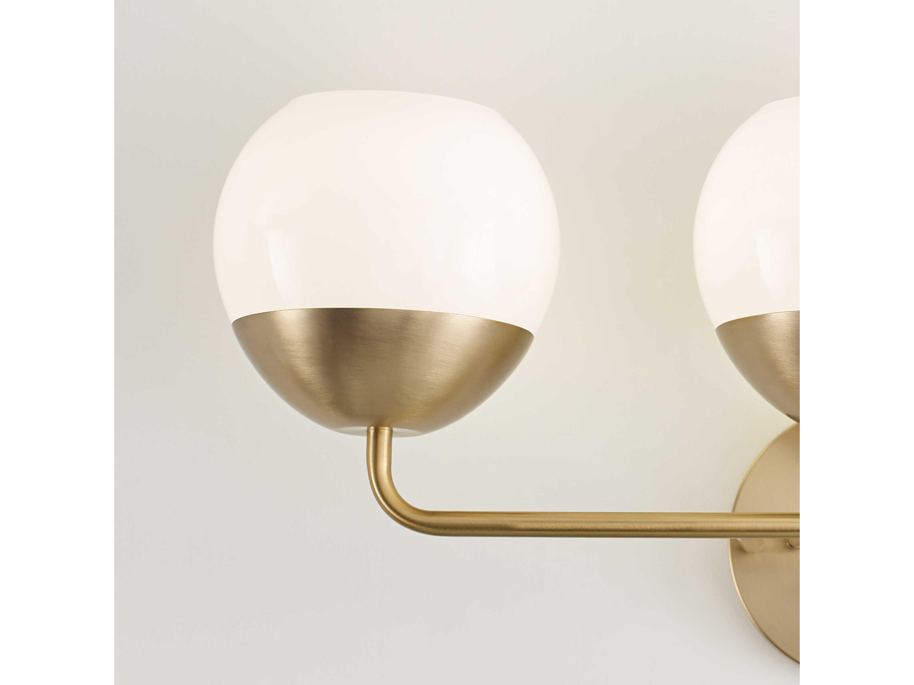 Visual Comfort Studio Alvin 3-Light Satin Brass Vanity Light