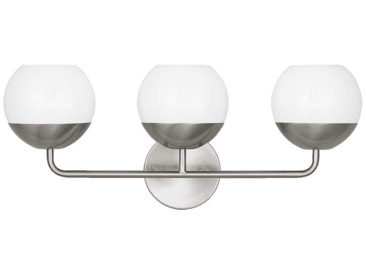 Visual Comfort Studio Alvin 3-Light Brushed Nickel Vanity Light