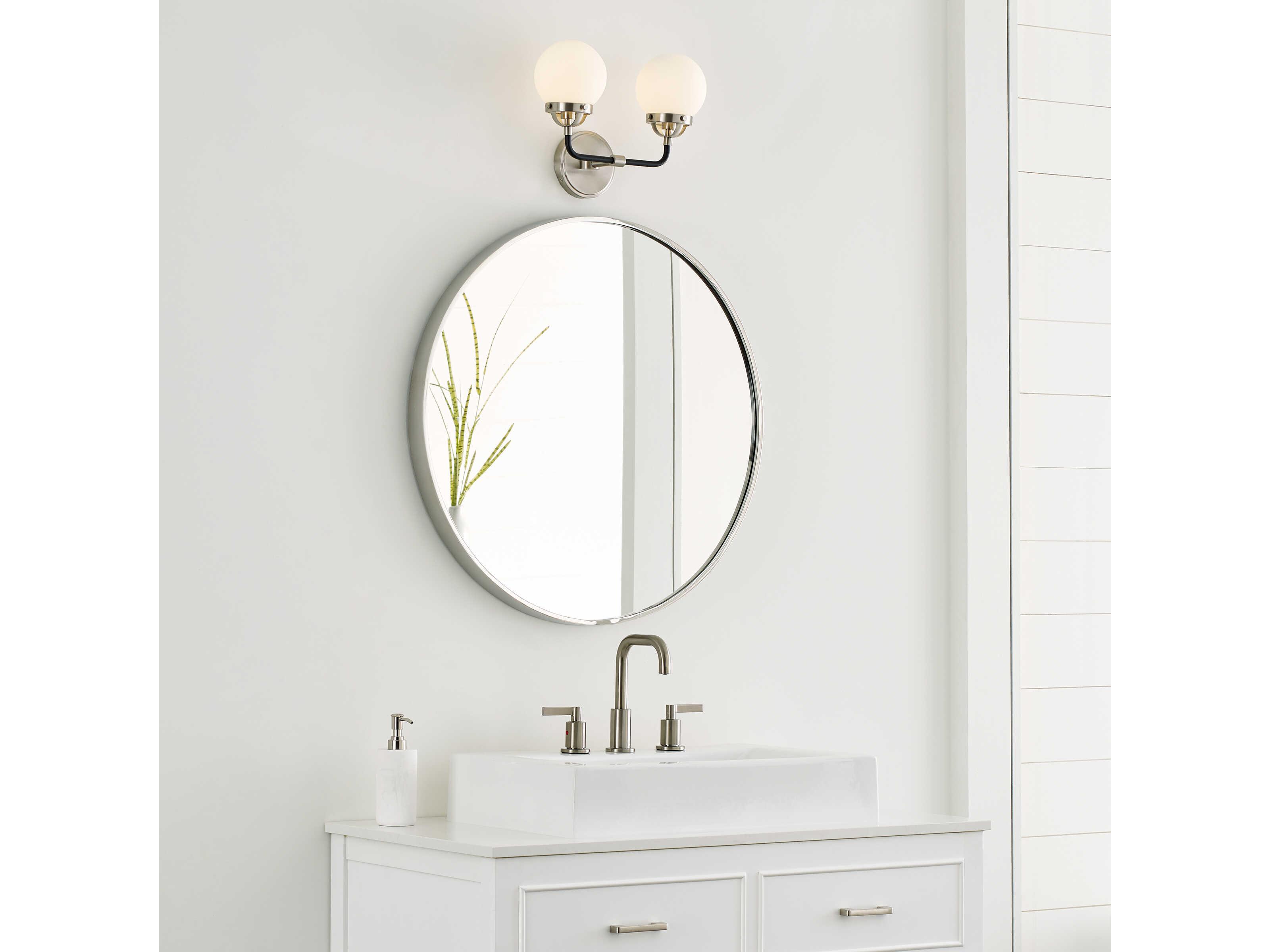 Visual Comfort Studio Cafe 2-Light Brushed Nickel Vanity Light