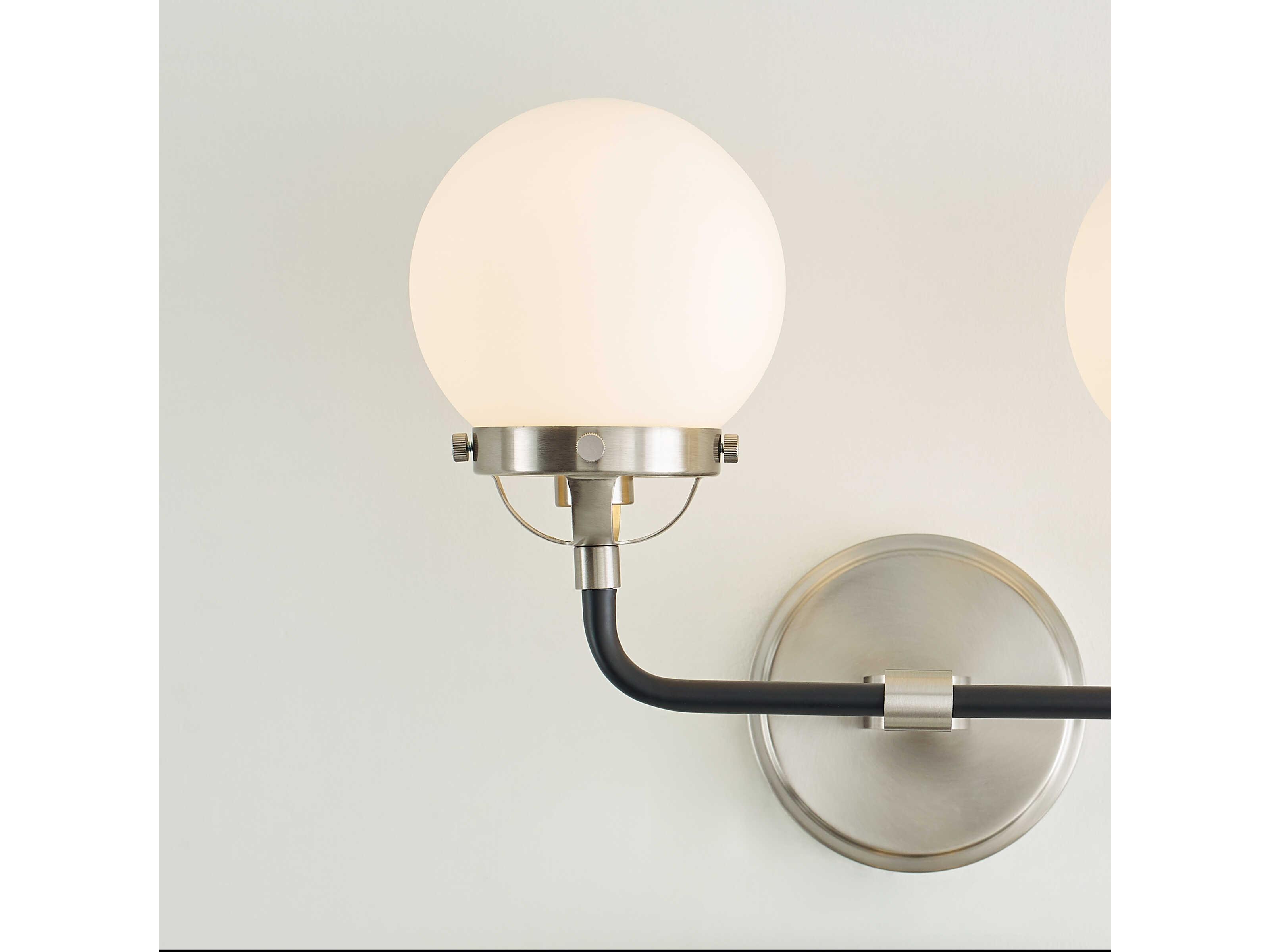 Visual Comfort Studio Cafe 2-Light Brushed Nickel Vanity Light