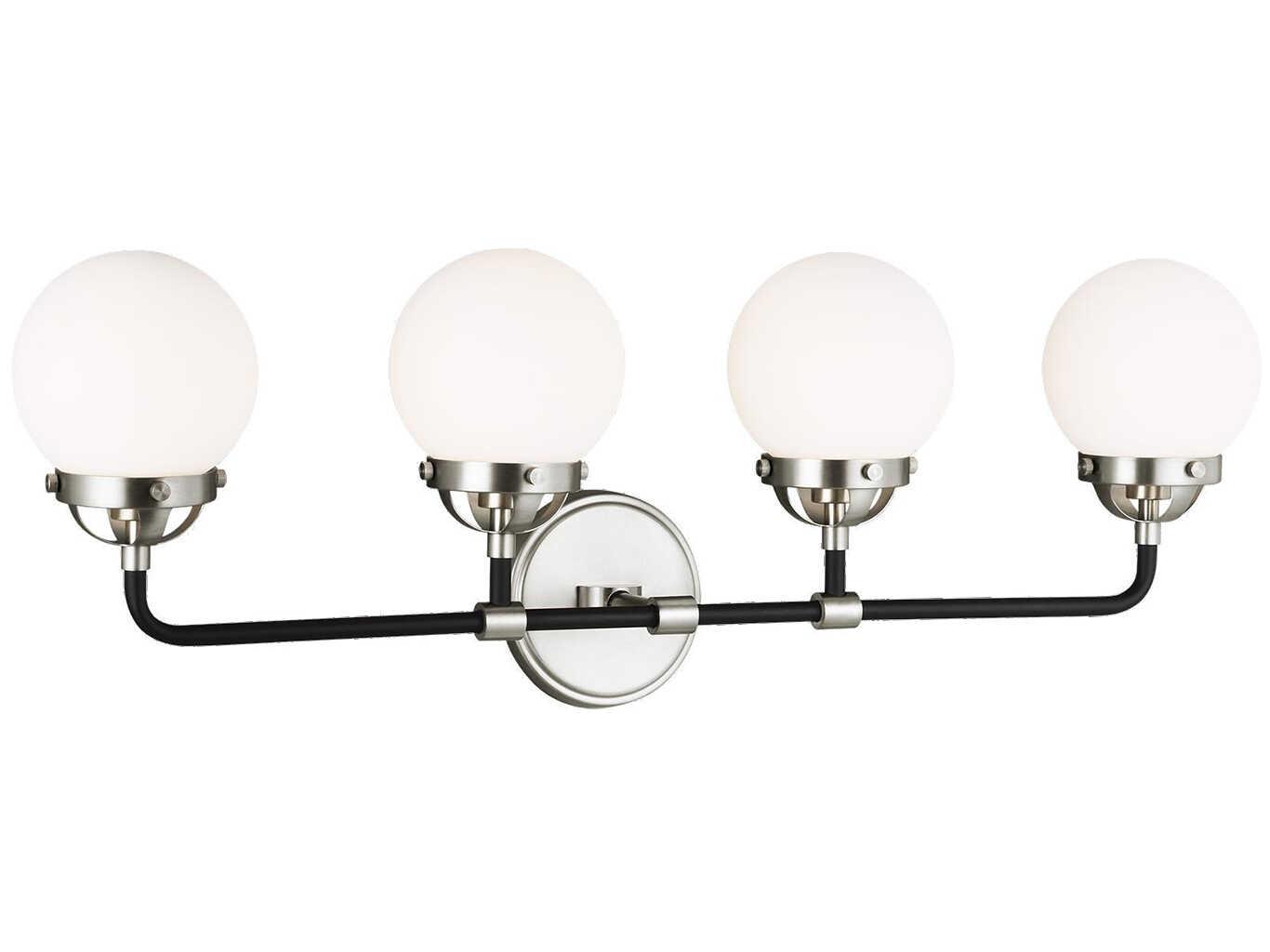 Visual Comfort Studio Cafe 4-Light Brushed Nickel Vanity Light