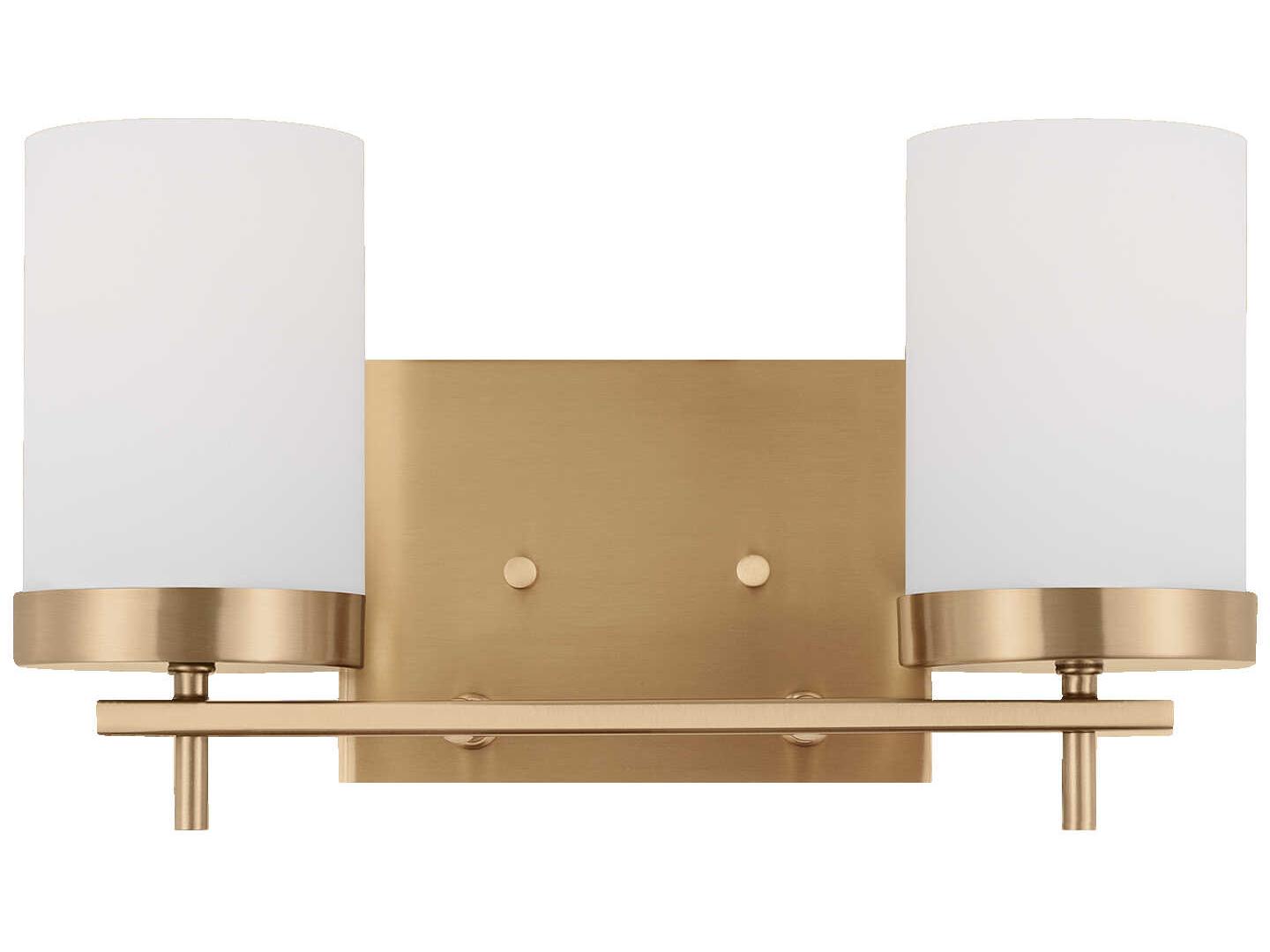 Visual Comfort Studio Zire 2-Light Satin Brass Vanity Light