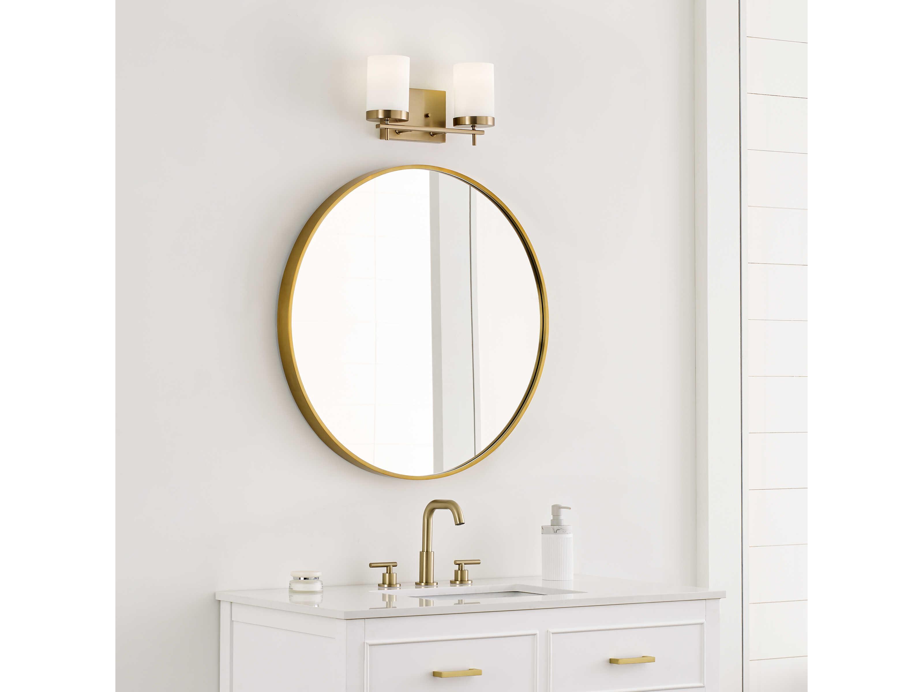 Visual Comfort Studio Zire 2-Light Satin Brass Vanity Light