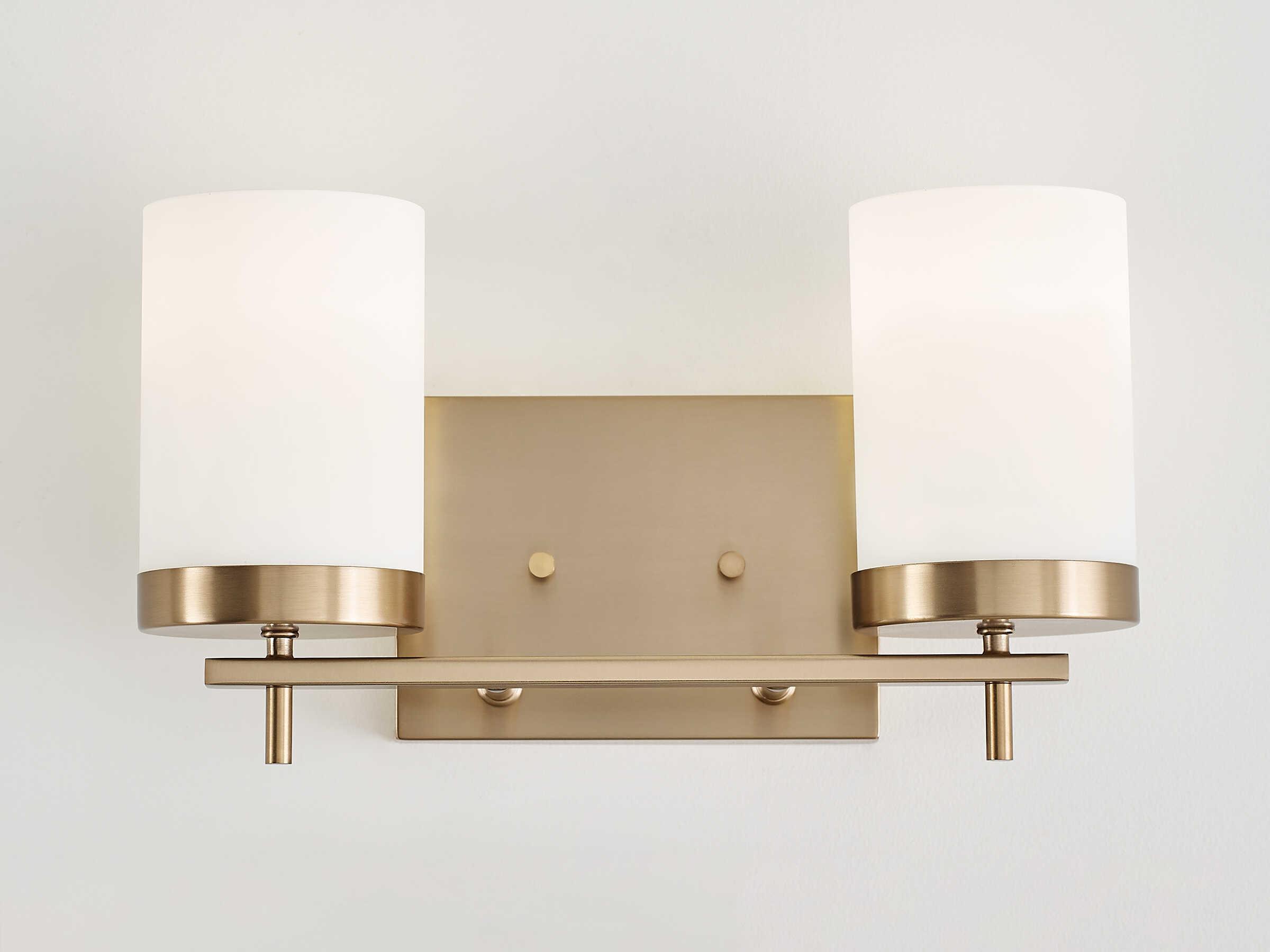 Visual Comfort Studio Zire 2-Light Satin Brass Vanity Light