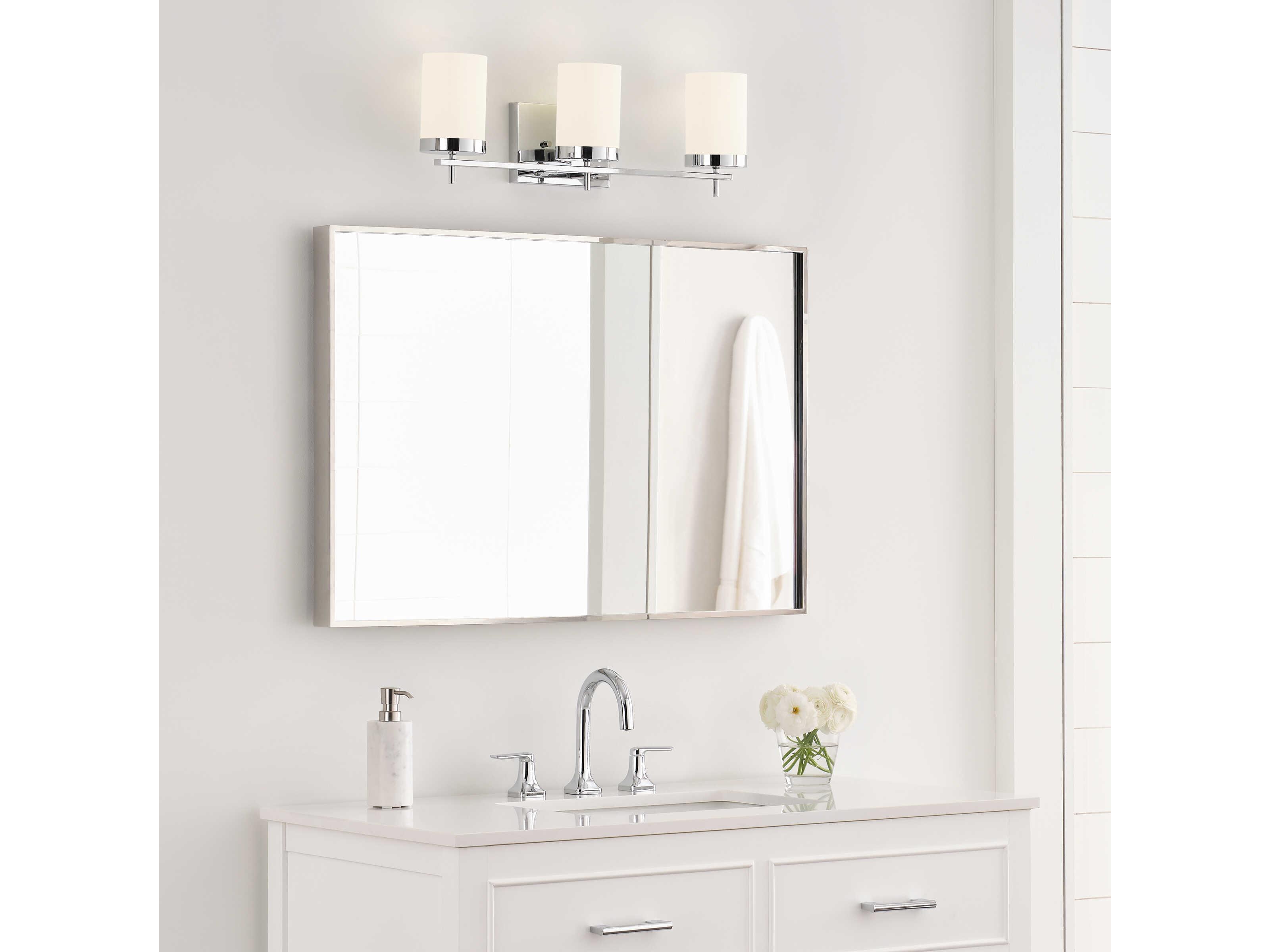 Visual Comfort Studio Zire 3-Light Chrome Vanity Light