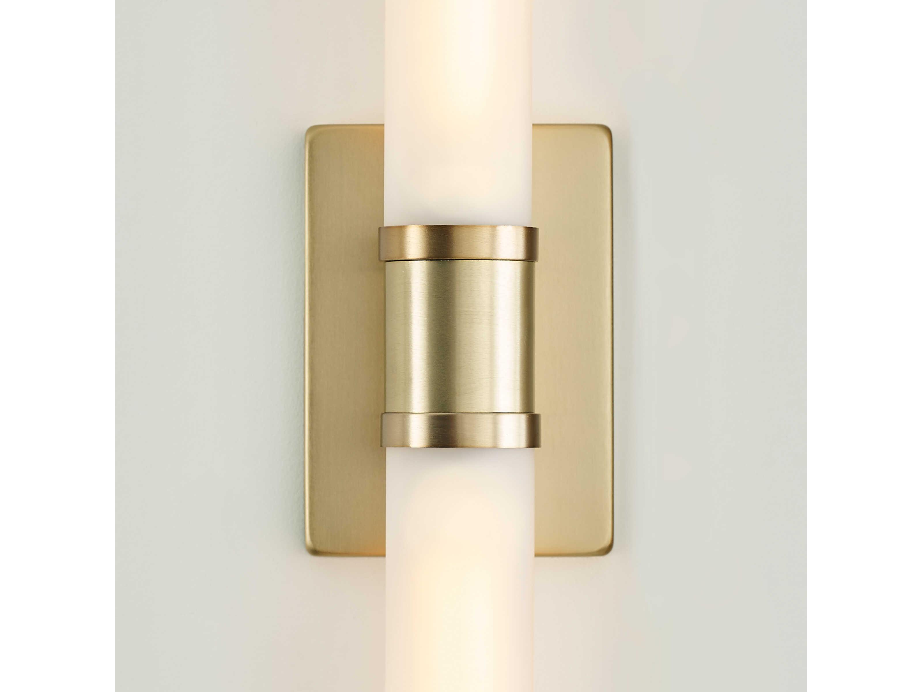 Visual Comfort Studio Keaton 2-Light Satin Brass Vanity Light