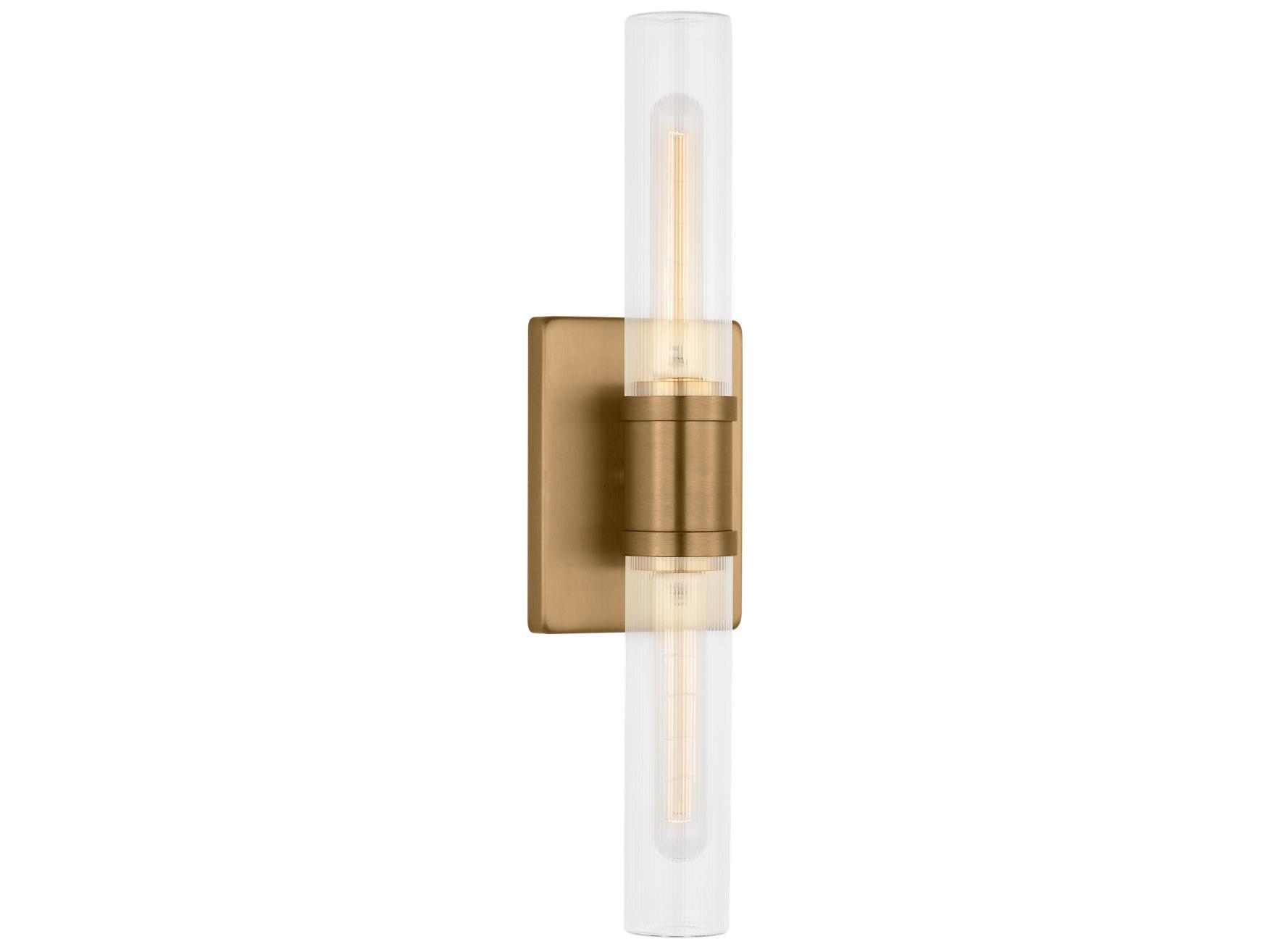 Visual Comfort Studio Keaton 2-Light Satin Brass Vanity Light