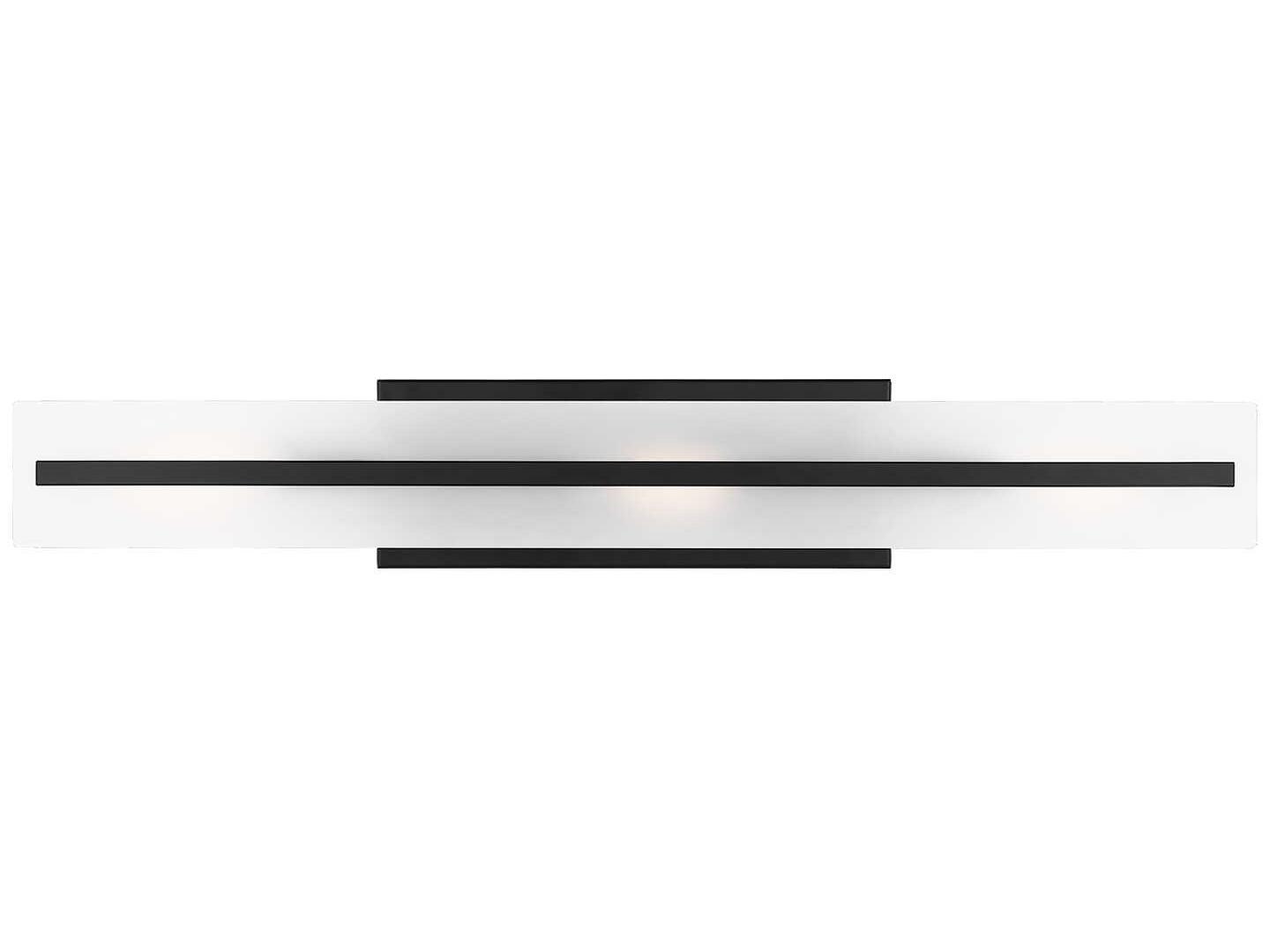 Visual Comfort Studio Dex 3-Light Midnight Black Vanity Light