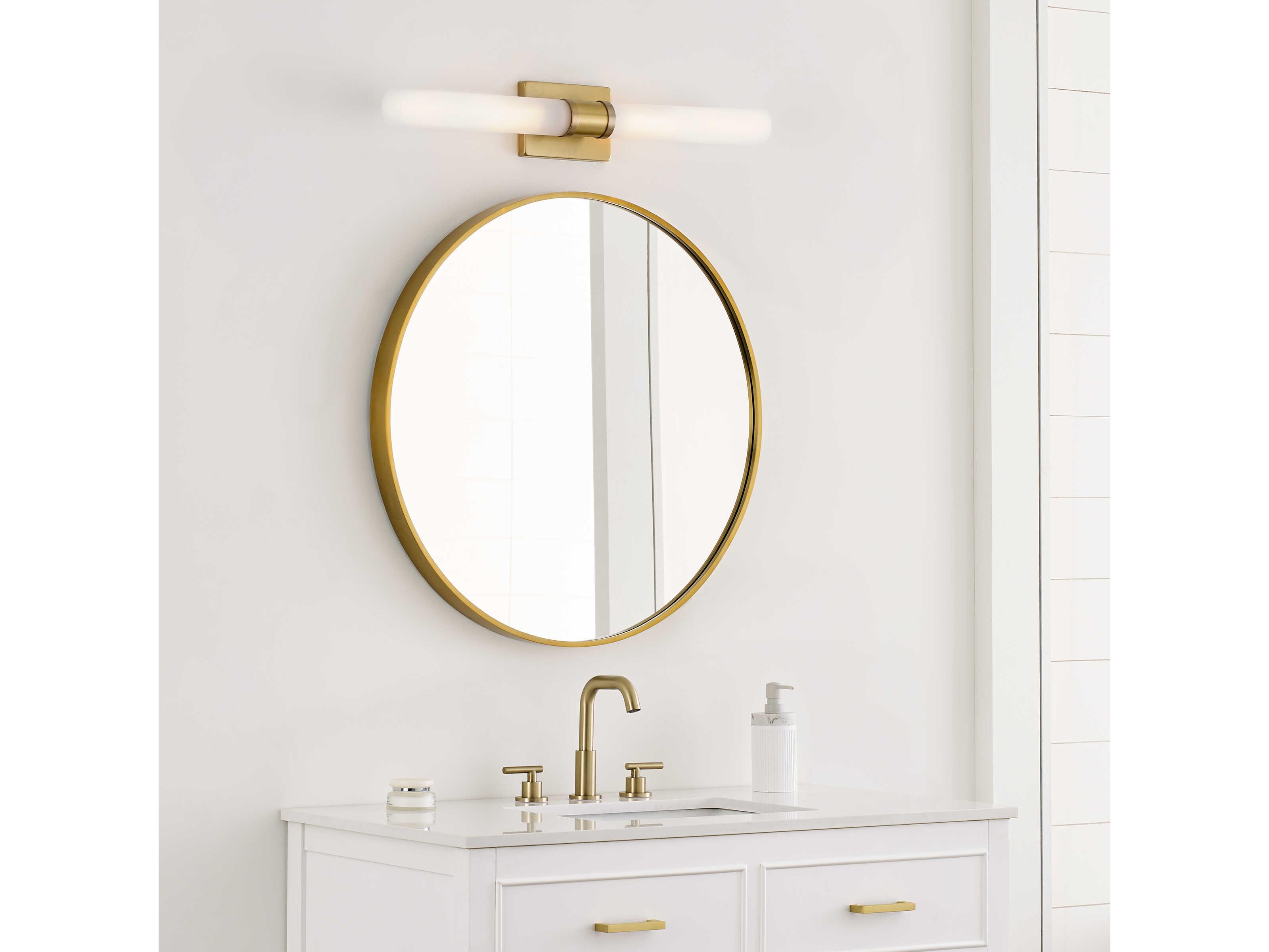 Visual Comfort Studio Keaton 2-Light Satin Brass Vanity Light