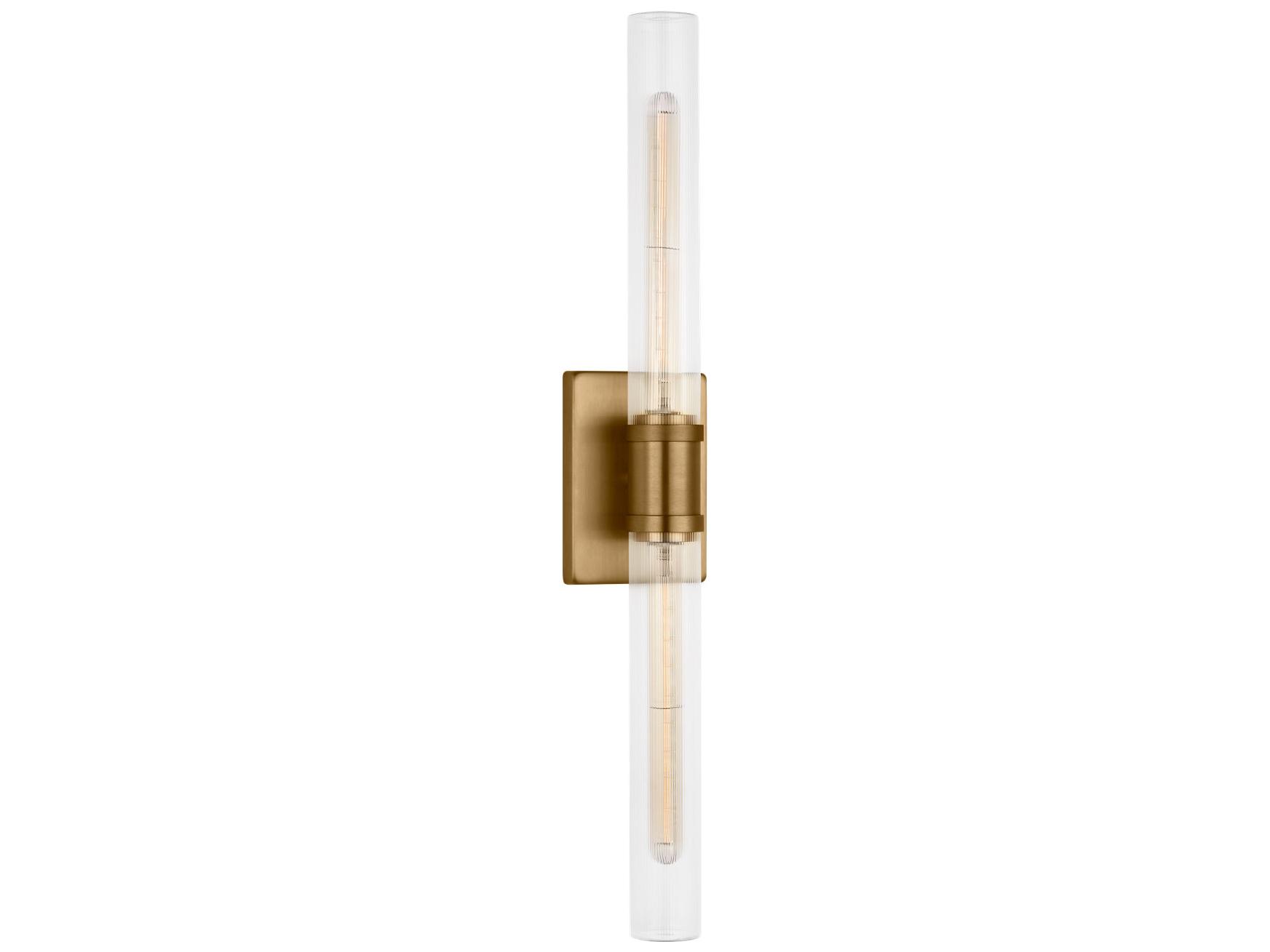 Visual Comfort Studio Keaton 2-Light Satin Brass Vanity Light
