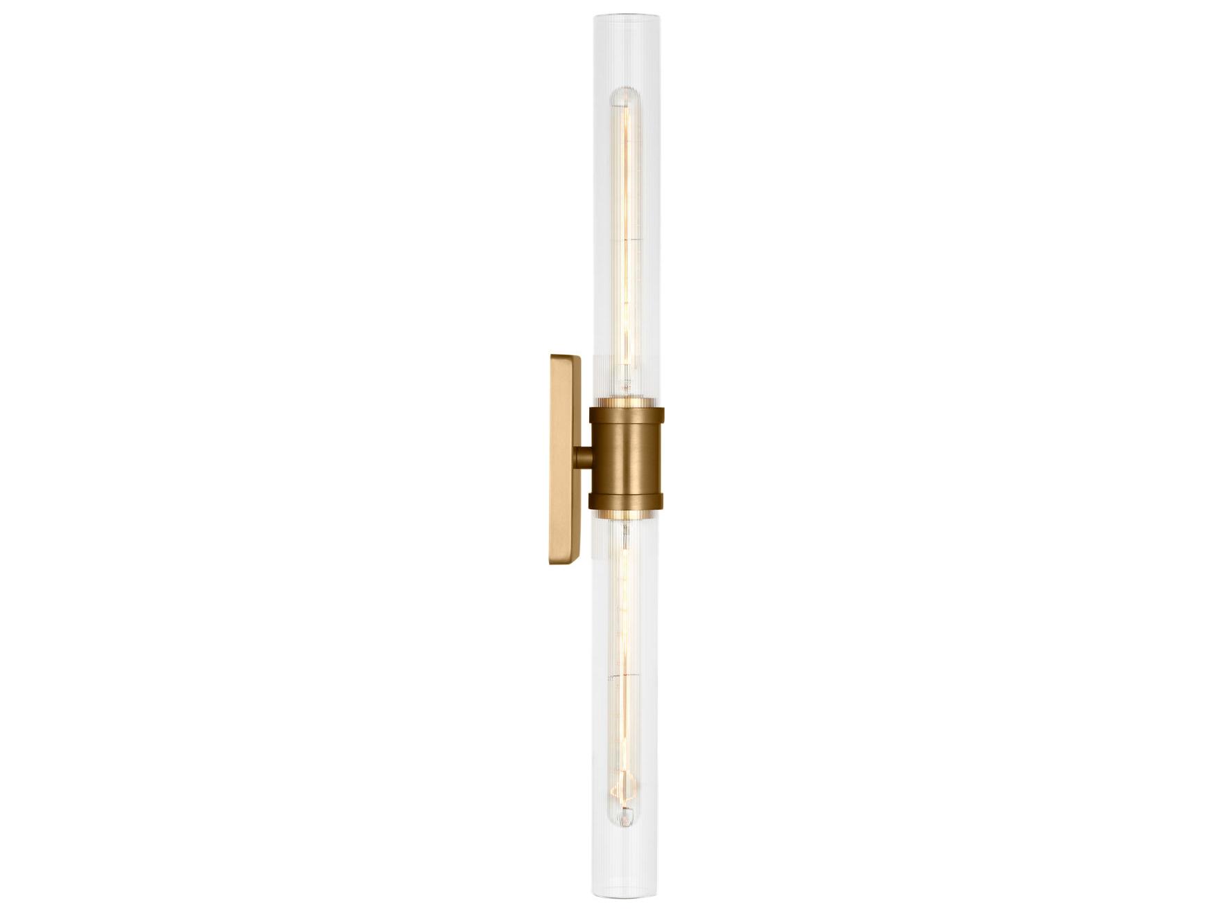 Visual Comfort Studio Keaton 2-Light Satin Brass Vanity Light