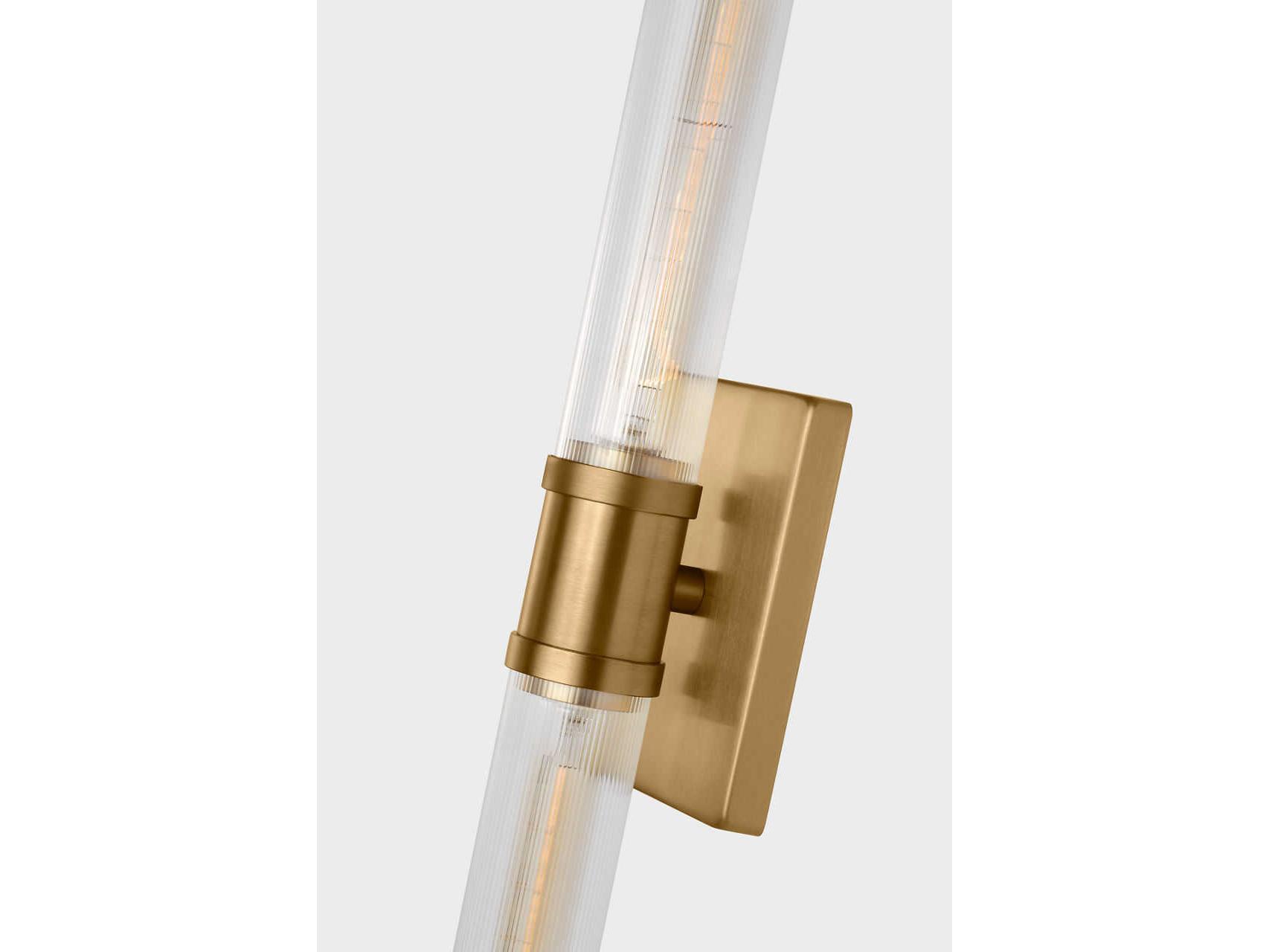 Visual Comfort Studio Keaton 2-Light Satin Brass Vanity Light ...