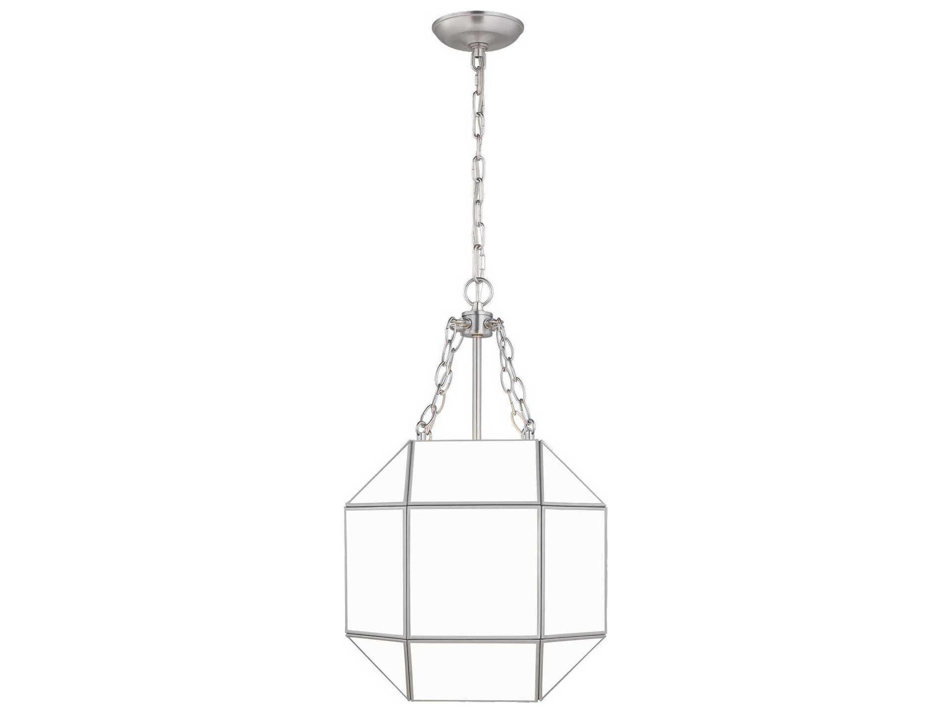 Visual Comfort Studio Morrison 3-Light Brushed Nickel Lantern Pendant