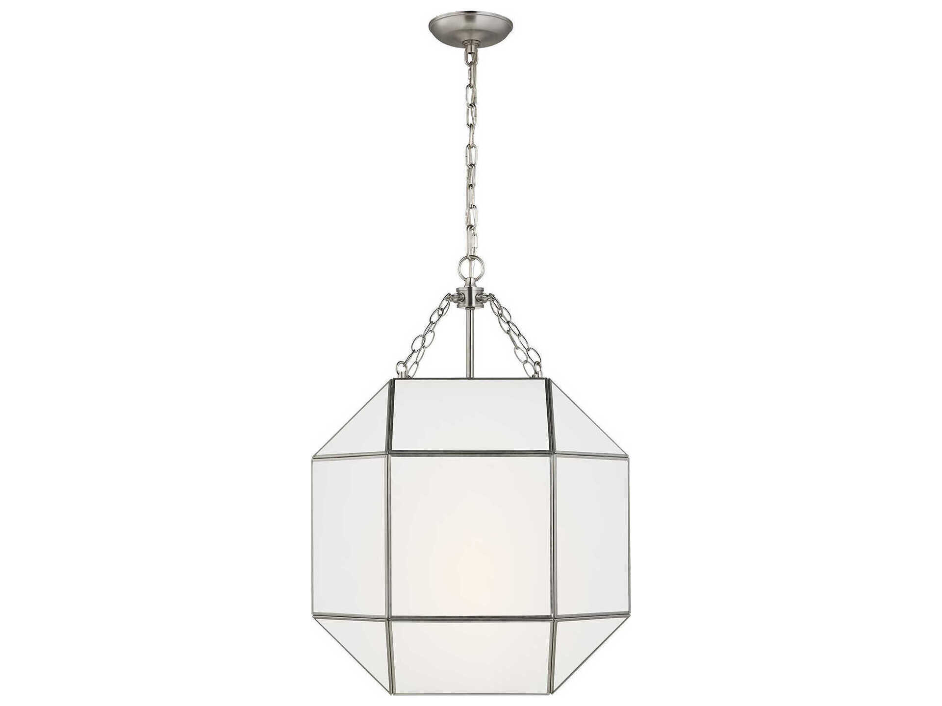 Visual Comfort Studio Morrison 3-Light Brushed Nickel Lantern Pendant