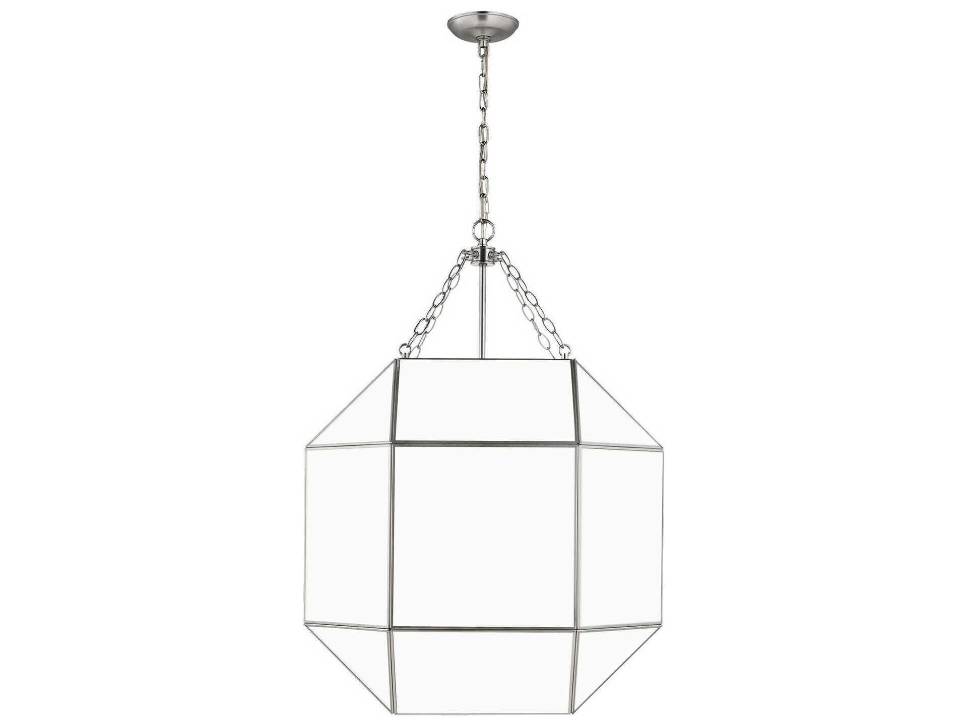 Visual Comfort Studio Morrison 4-Light Brushed Nickel Lantern Pendant