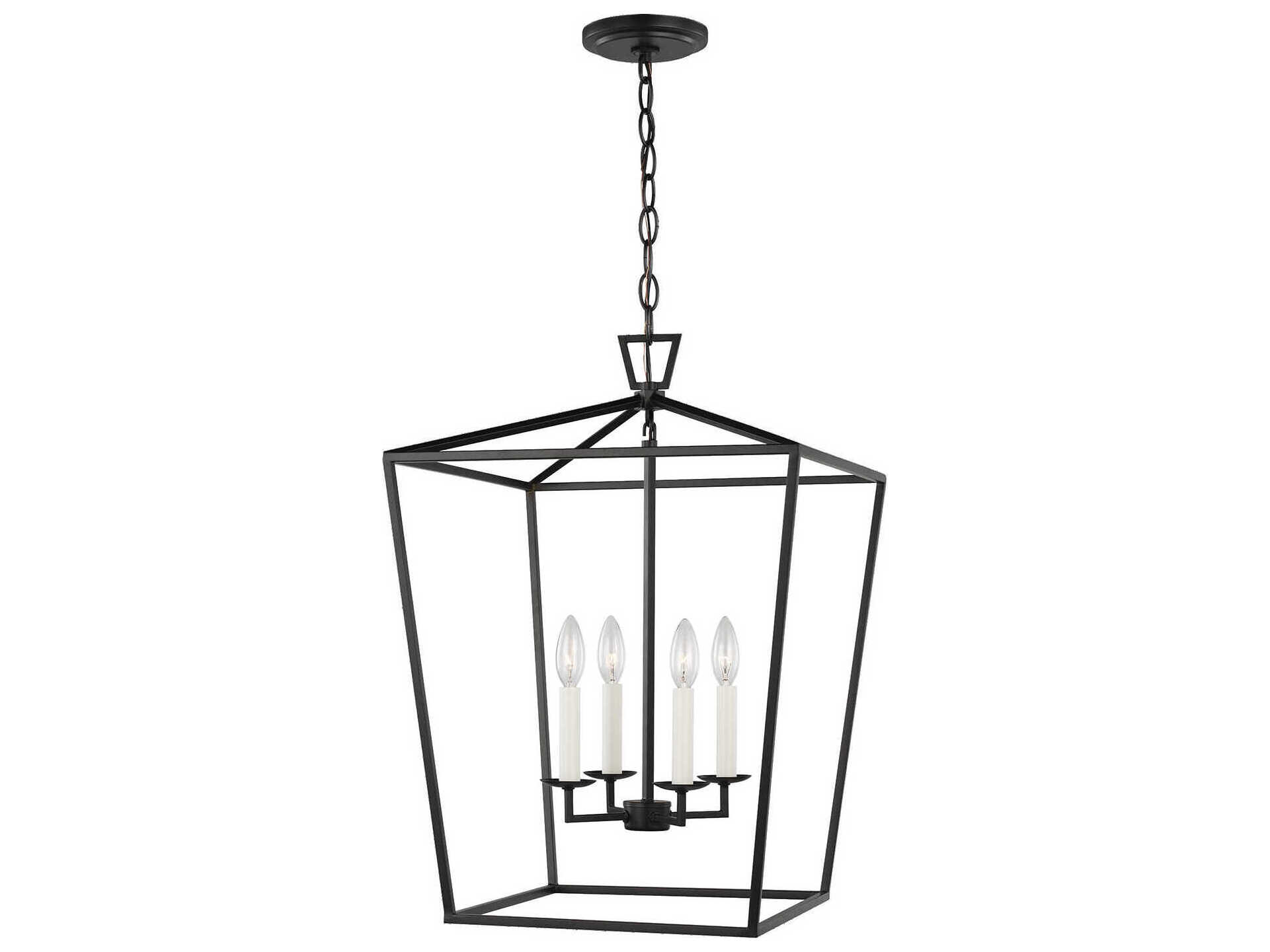 Visual Comfort Studio Dianna 4-Light Midnight Black Lantern Pendant