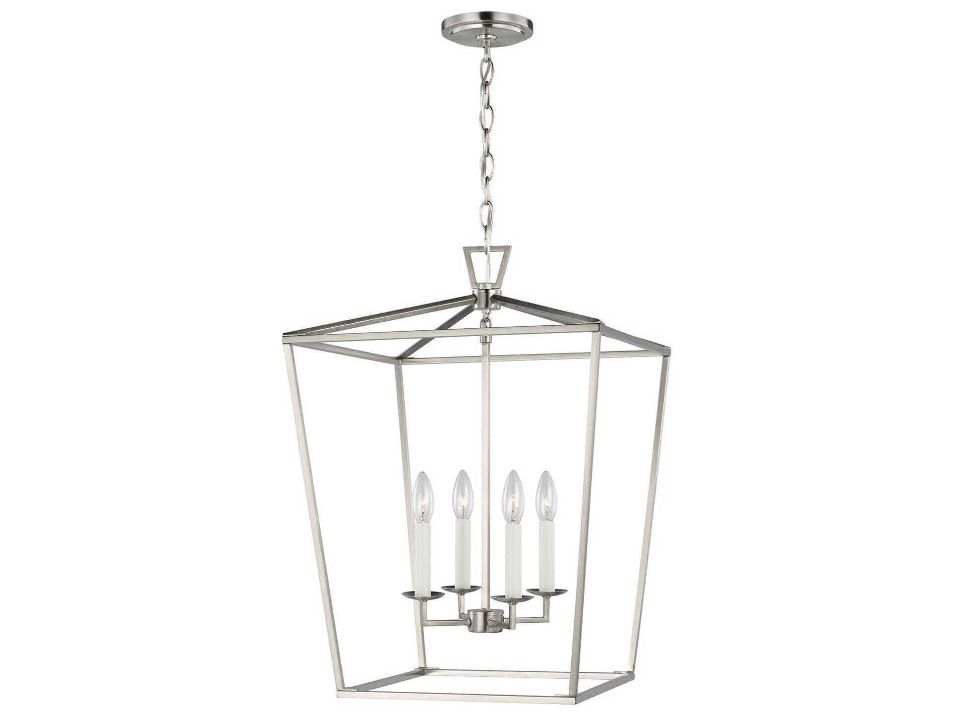 Visual Comfort Studio Dianna 4-Light Brushed Nickel Lantern Pendant