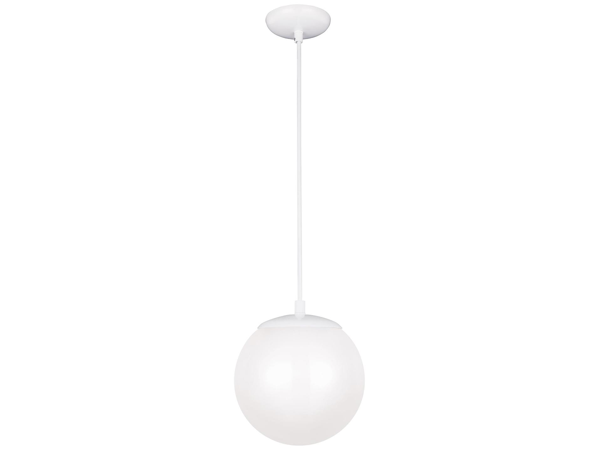 Visual Comfort Studio Leo 1-Light White Globe Mini Pendant