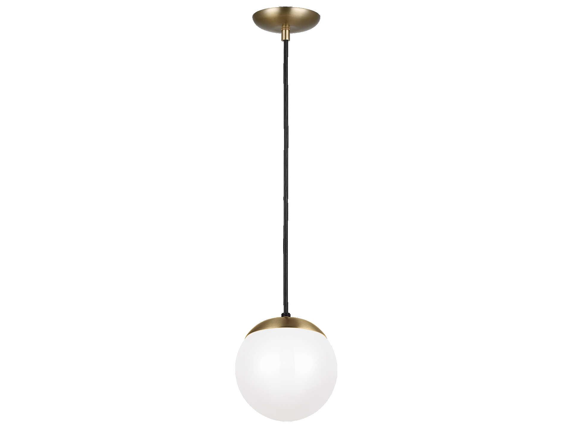 Visual Comfort Studio Leo 1-Light Satin Brass Globe Mini Pendant