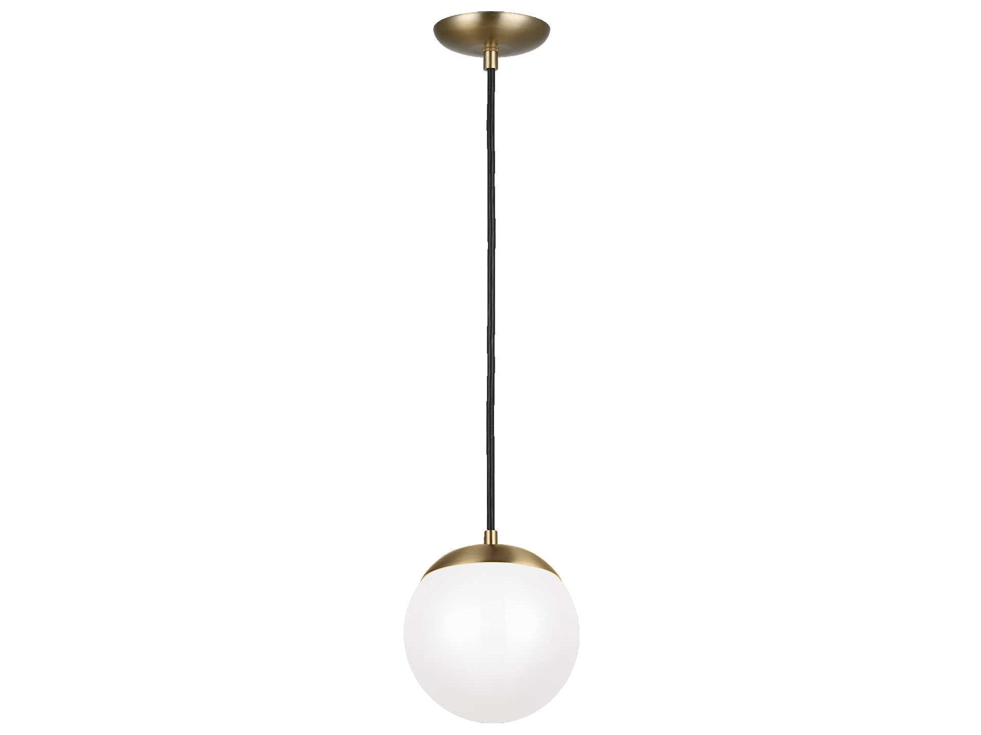 Visual Comfort Studio Leo 1-Light Satin Brass Globe Mini Pendant