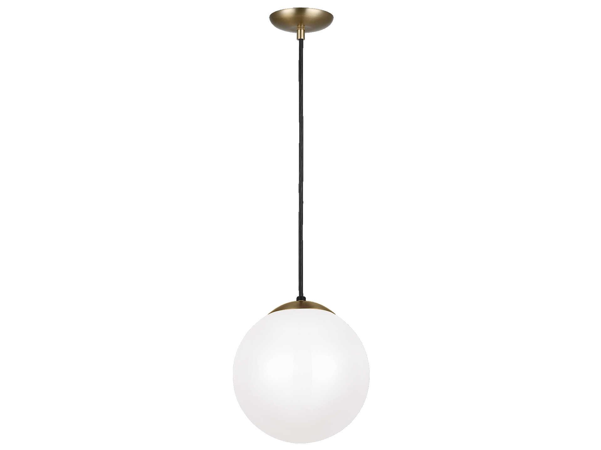 Visual Comfort Studio Leo 1-Light Satin Brass Globe Mini Pendant
