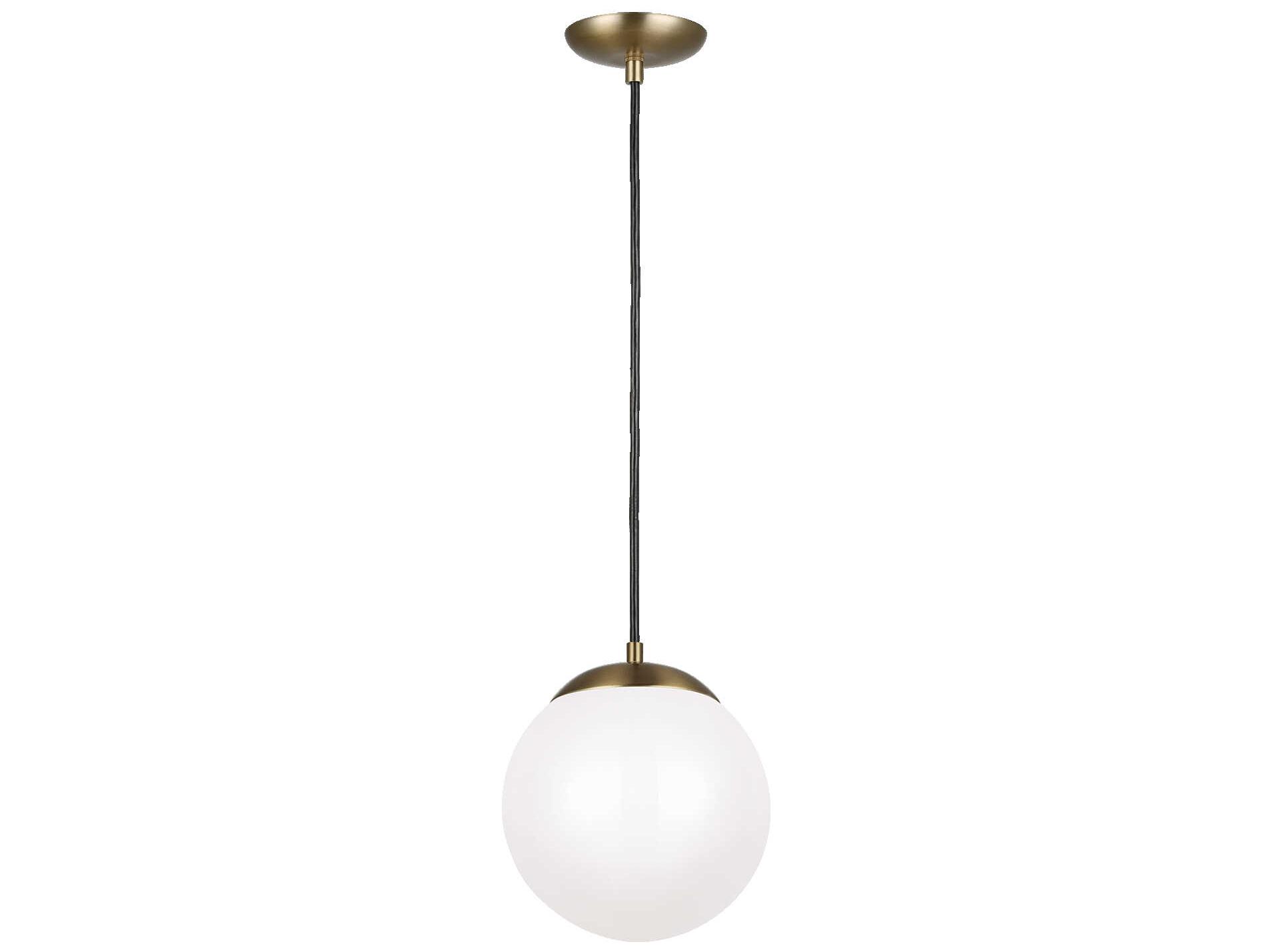 Visual Comfort Studio Leo 1-Light Satin Brass Globe Mini Pendant