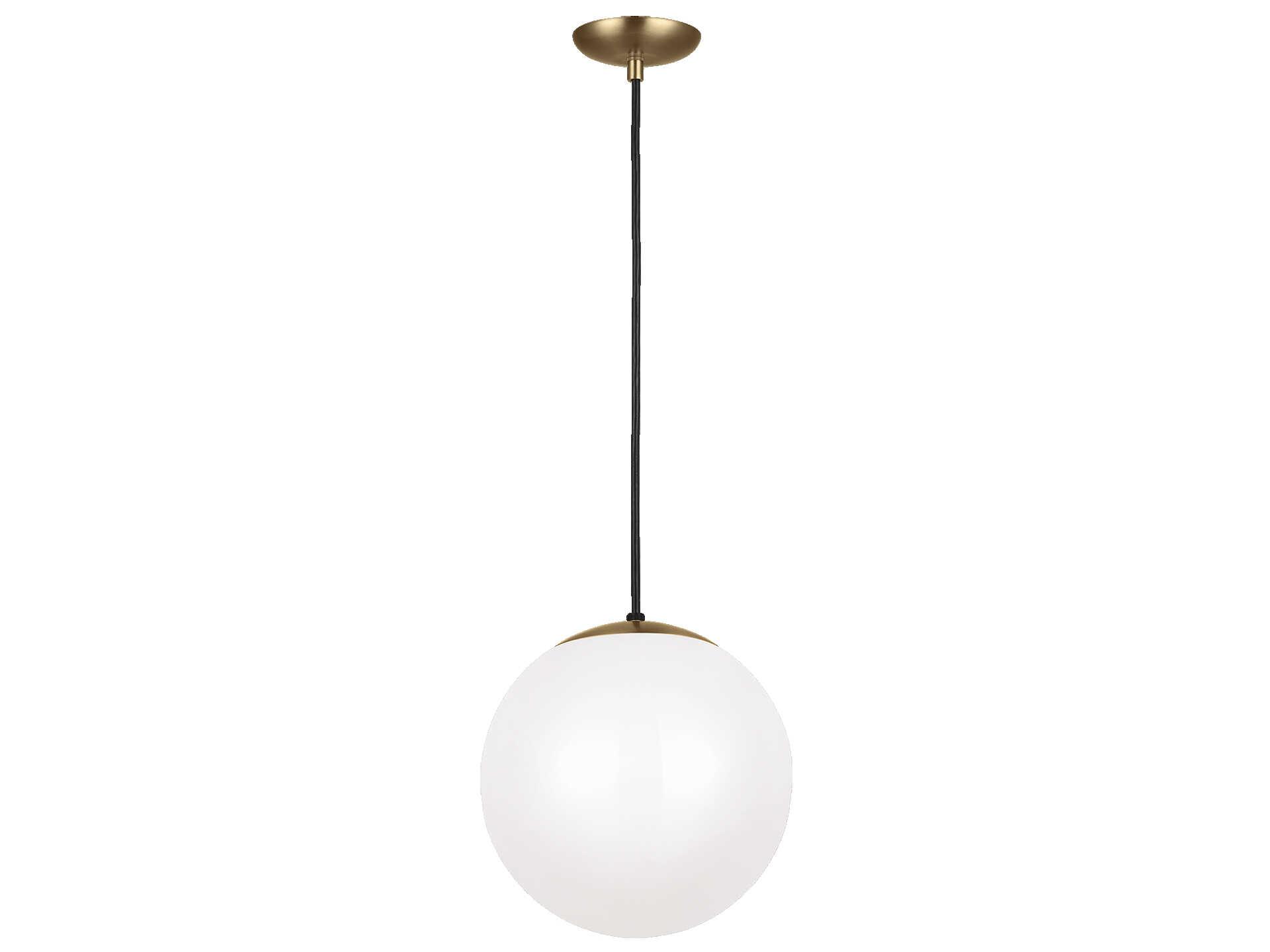 Visual Comfort Studio Leo 1-Light Satin Brass Globe Mini Pendant