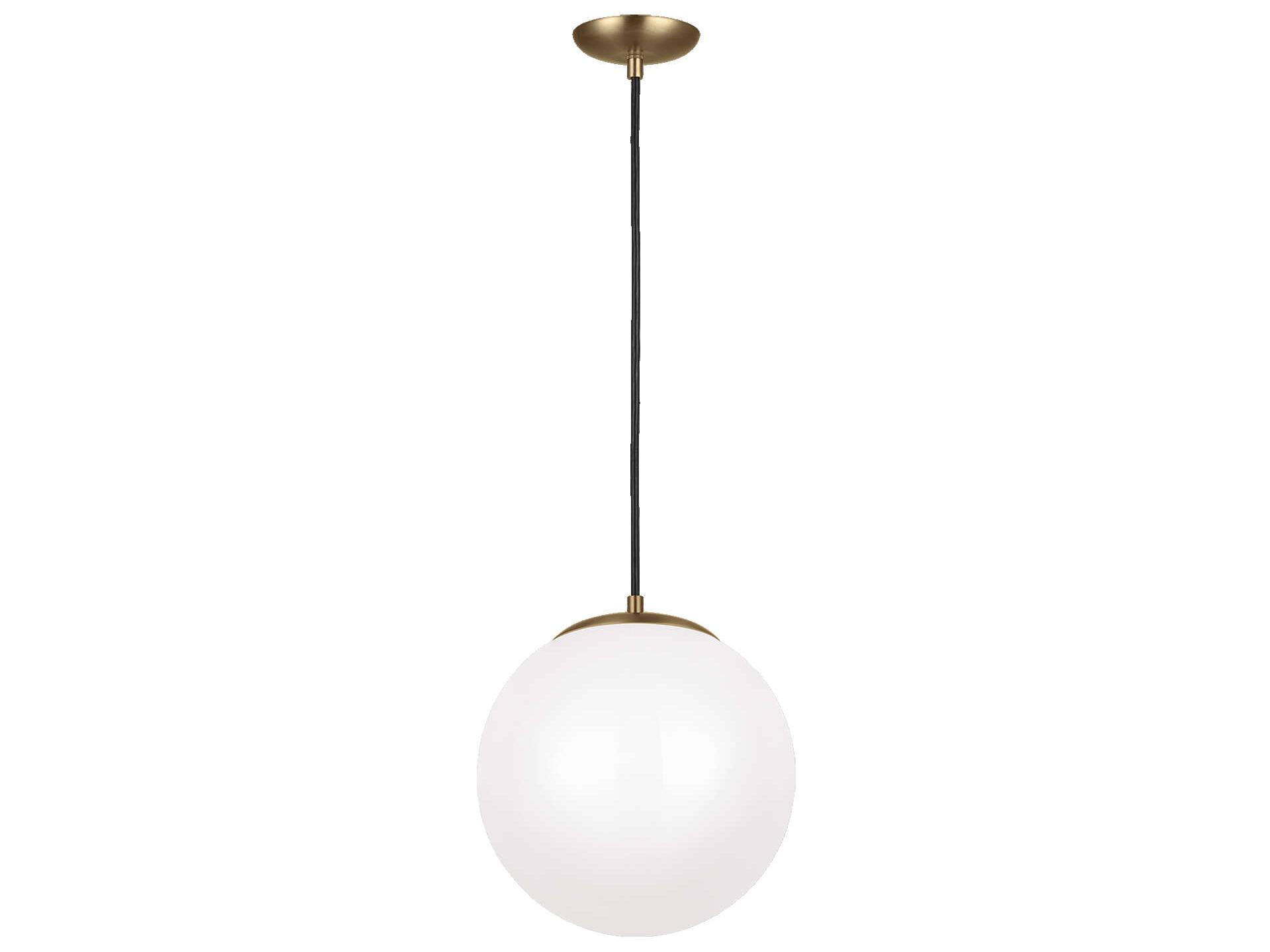 Visual Comfort Studio Leo 1-Light Satin Brass Globe Mini Pendant