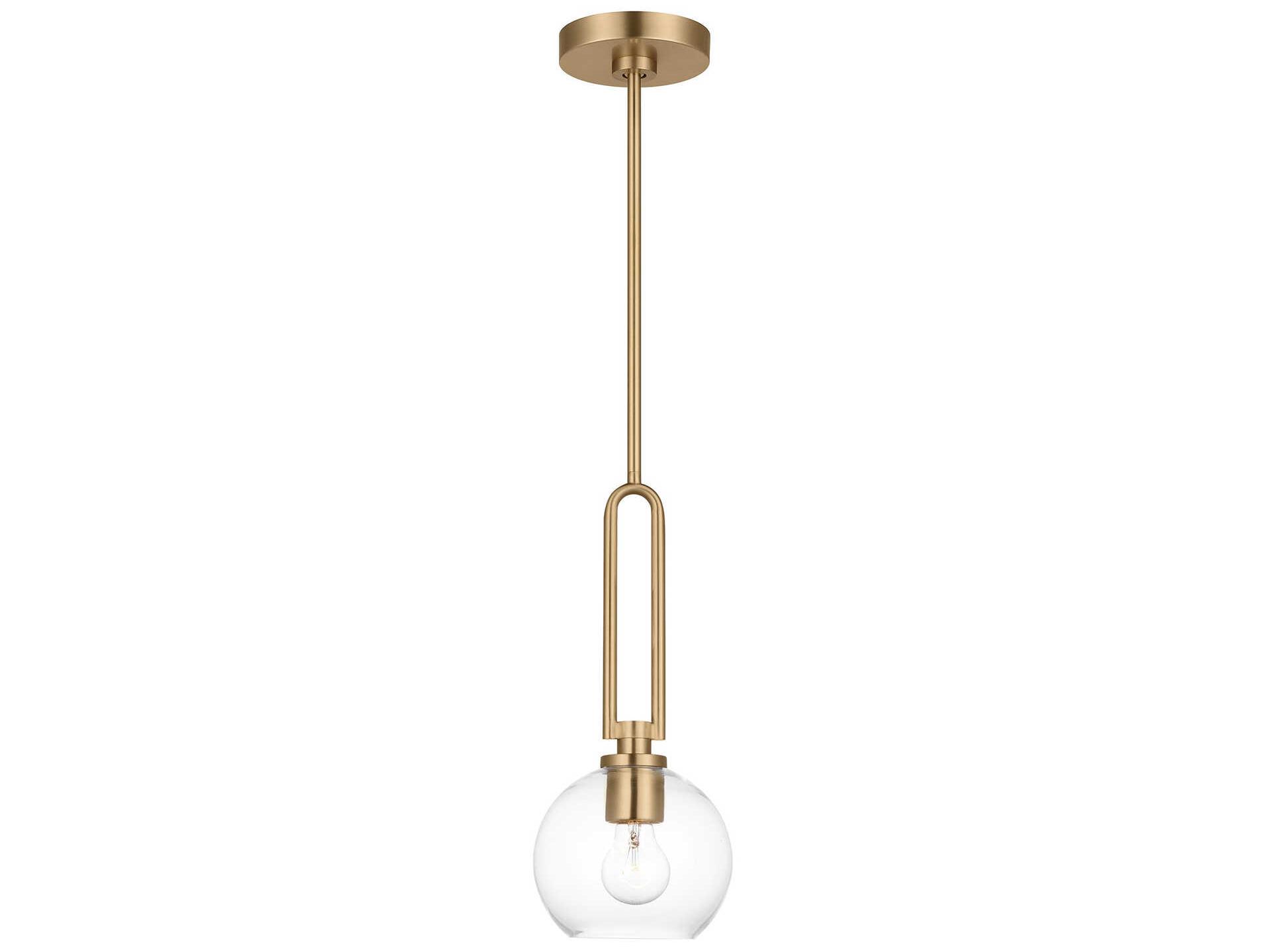 Visual Comfort Studio Codyn 1-Light Satin Brass Globe Mini Pendant