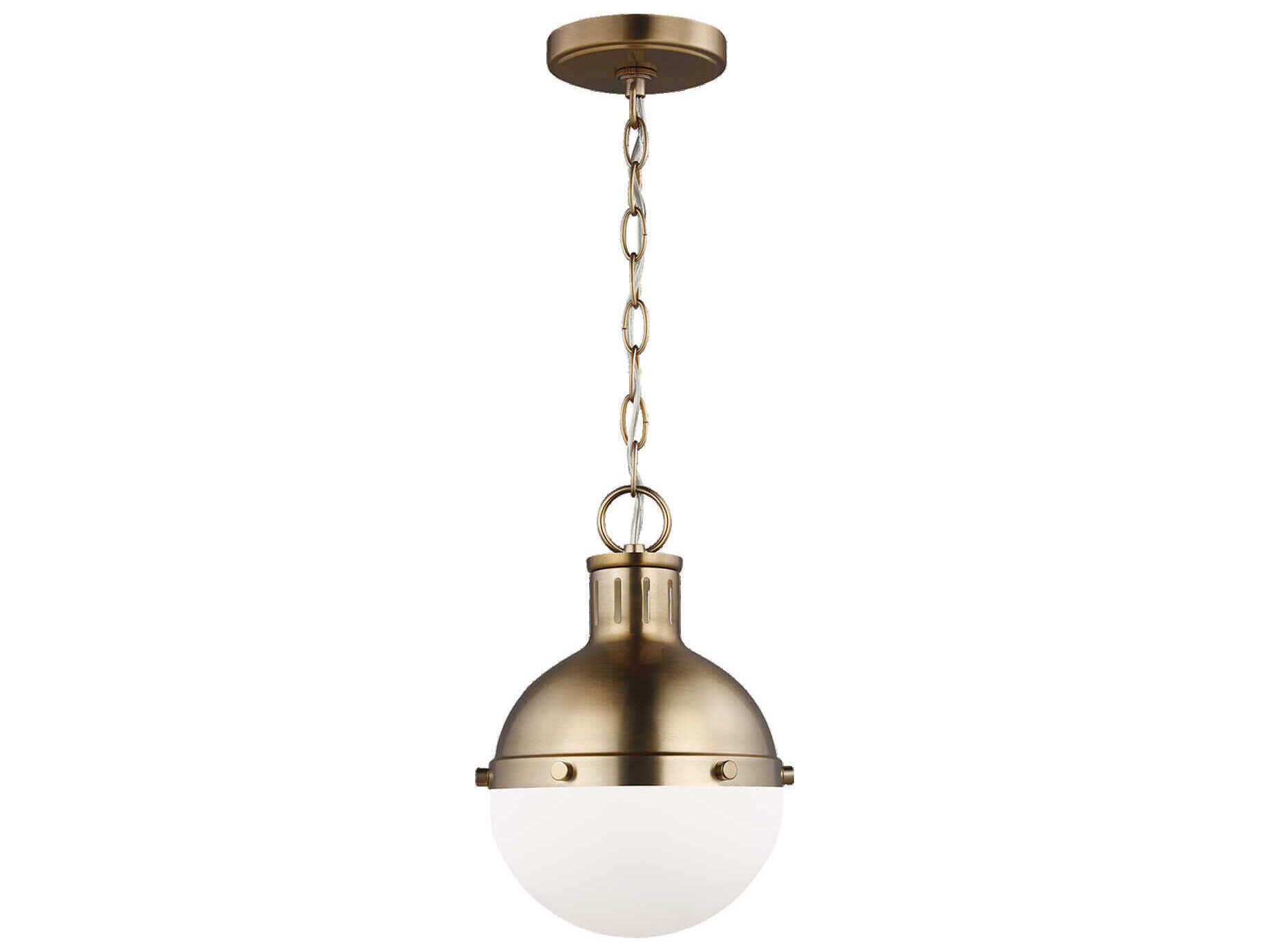 Visual Comfort Studio Hanks 1-Light Satin Brass Globe Mini Pendant