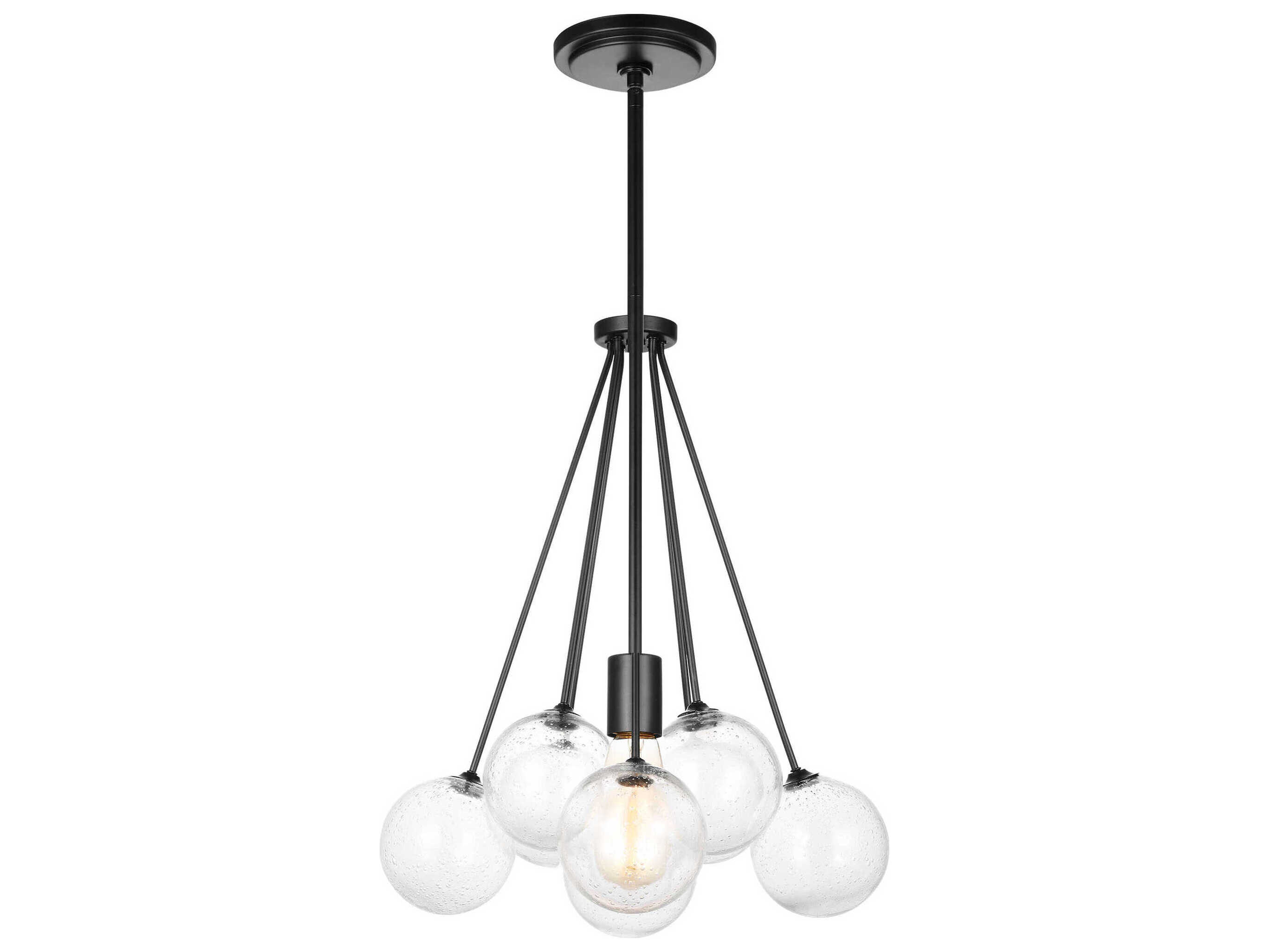 Visual Comfort Studio Bronzeville 1-Light Midnight Black Globe Pendant
