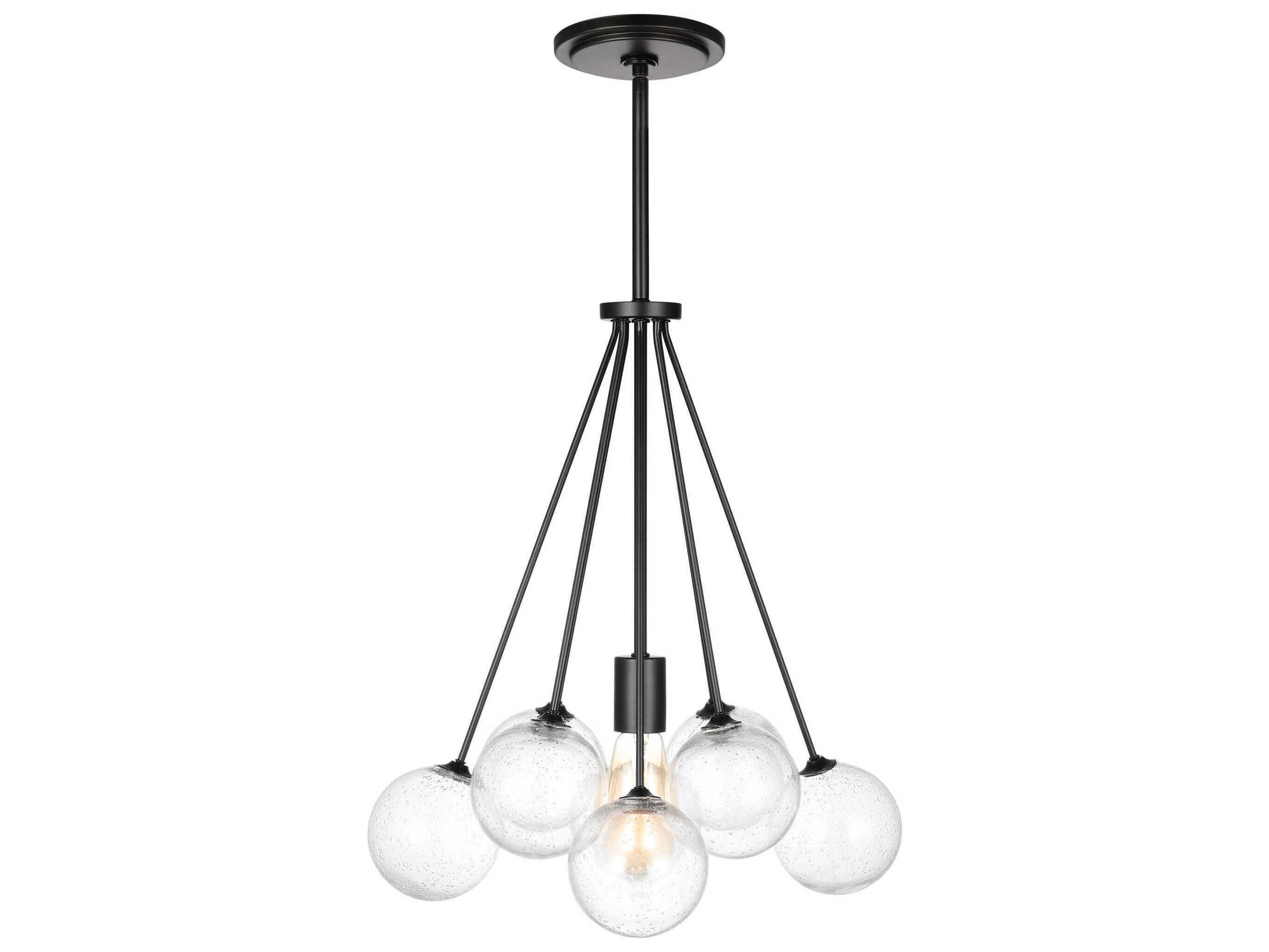 Visual Comfort Studio Bronzeville 1-Light Midnight Black Globe Pendant