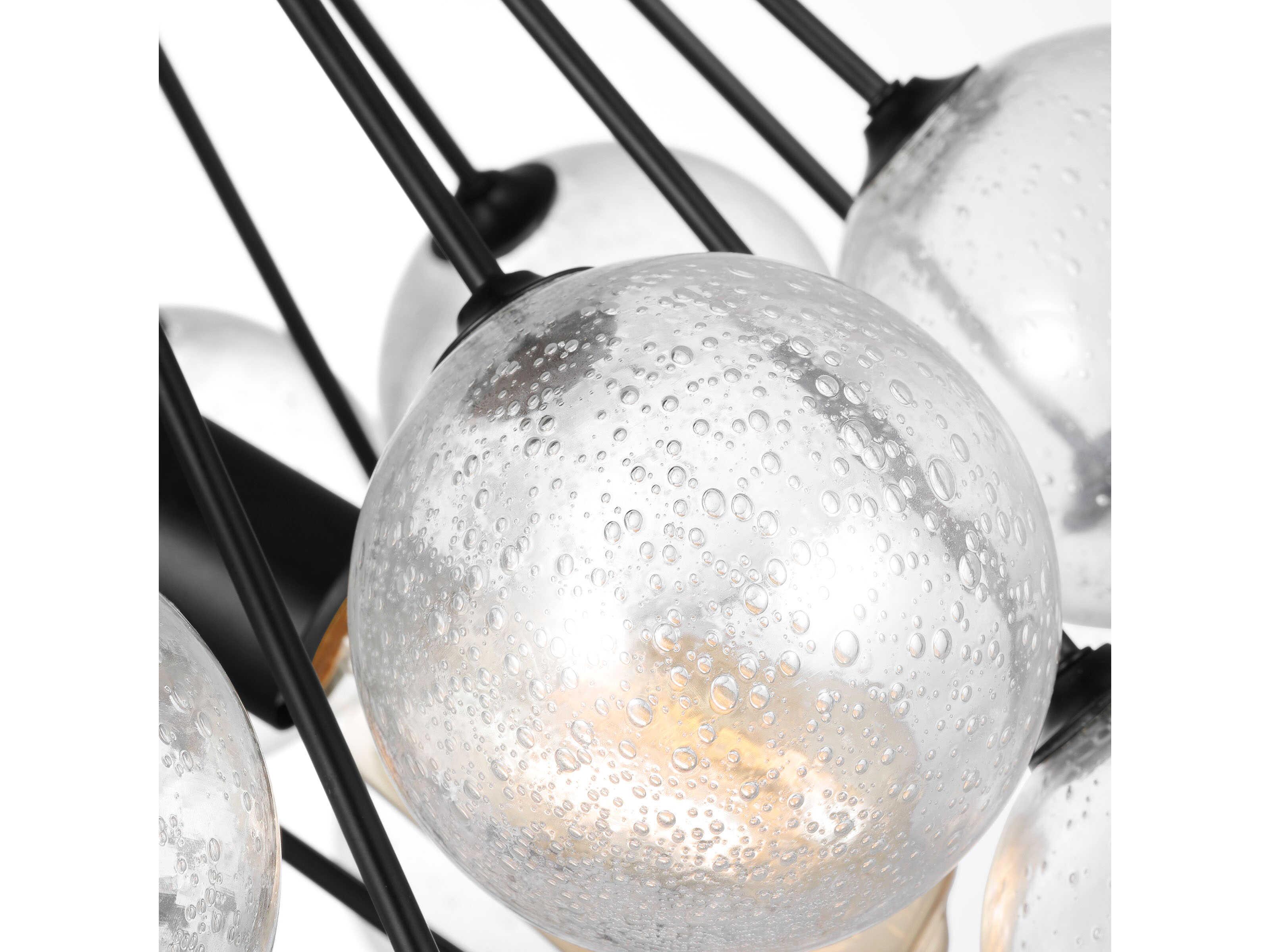 Visual Comfort Studio Bronzeville 3-Light Midnight Black Globe Pendant